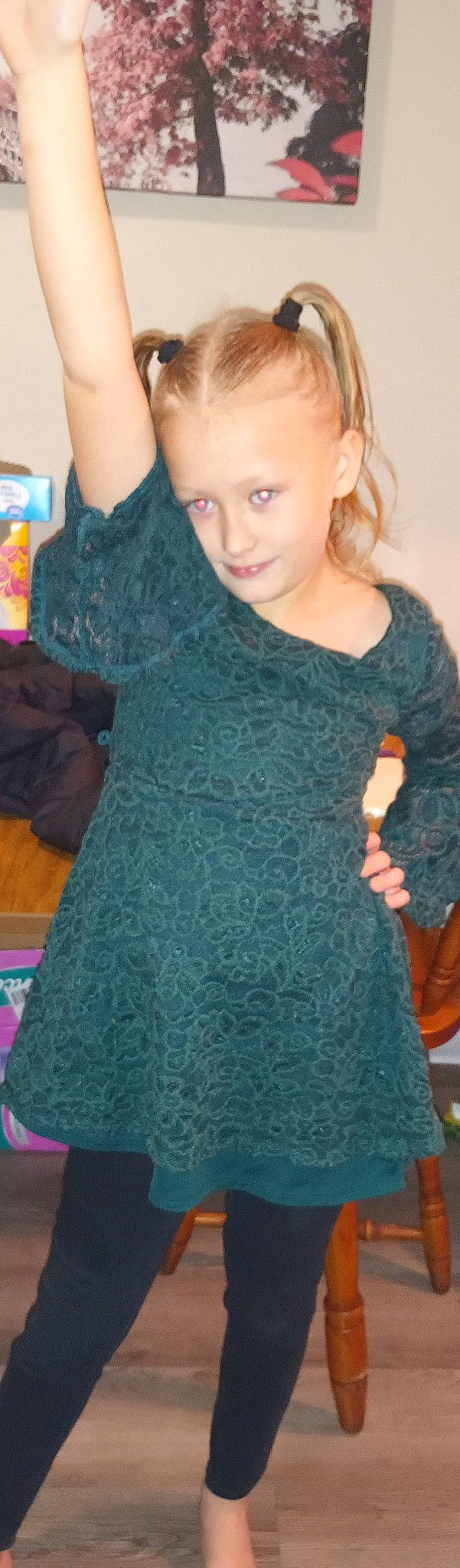 Amy joined the competition — help win amazing prizes! art, baby_toddler_clothing, blond, brown_hair, day_dress, denim, electric_blue, fashion_design, gesture, hair, joint, joy, long_hair, neck, pattern, person, shoulder, sleeve, t_shirt, toddler