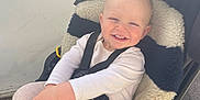 Robin joined the competition — help win amazing prizes! baby, smile, stroller, blanket, child, happy, outdoor, clothing, legs, seat, babywear, face, infant, cute, person, baby_toddler, sunlight, playful, joy, comfort