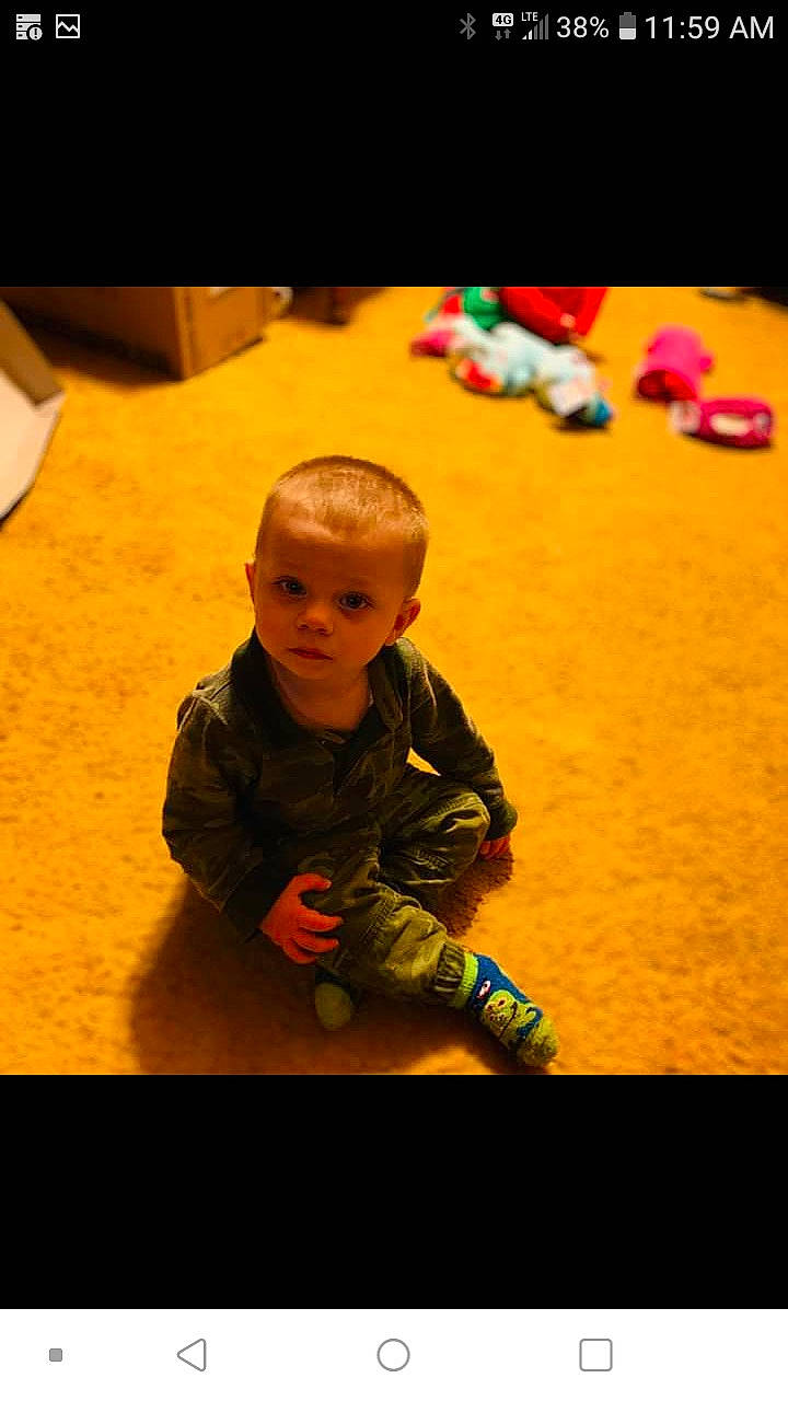 Colten joined the competition — help win amazing prizes! baby, baby_toddler_clothing, carpet, child, crawling, flooring, fun, grass, happy, hardwood, leisure, orange, people_in_nature, person, play, room, sitting, smile, soil, toddler