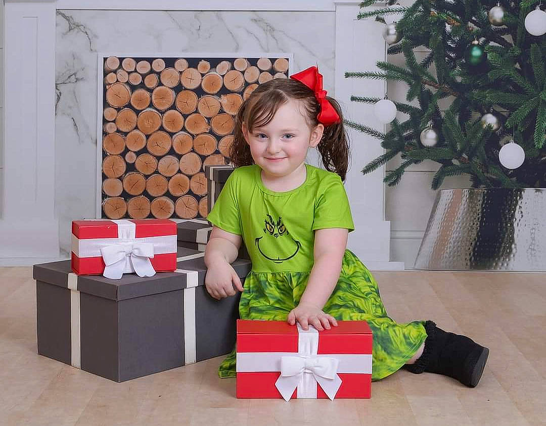 Ellie joined the competition — help win amazing prizes! child, christmas, christmas_decoration, christmas_eve, dress, event, flooring, fun, happy, holiday, joy, person, photograph, pink, red, sleeve, smile, snapshot, toddler, tree