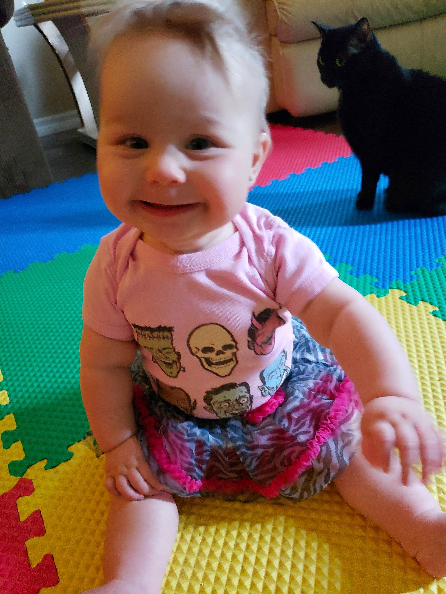 Ramona joined the competition — help win amazing prizes! baby, baby_toddler_clothing, cheek, child, iris, joy, person, pink, play, sitting, skin, smile, toddler, toy