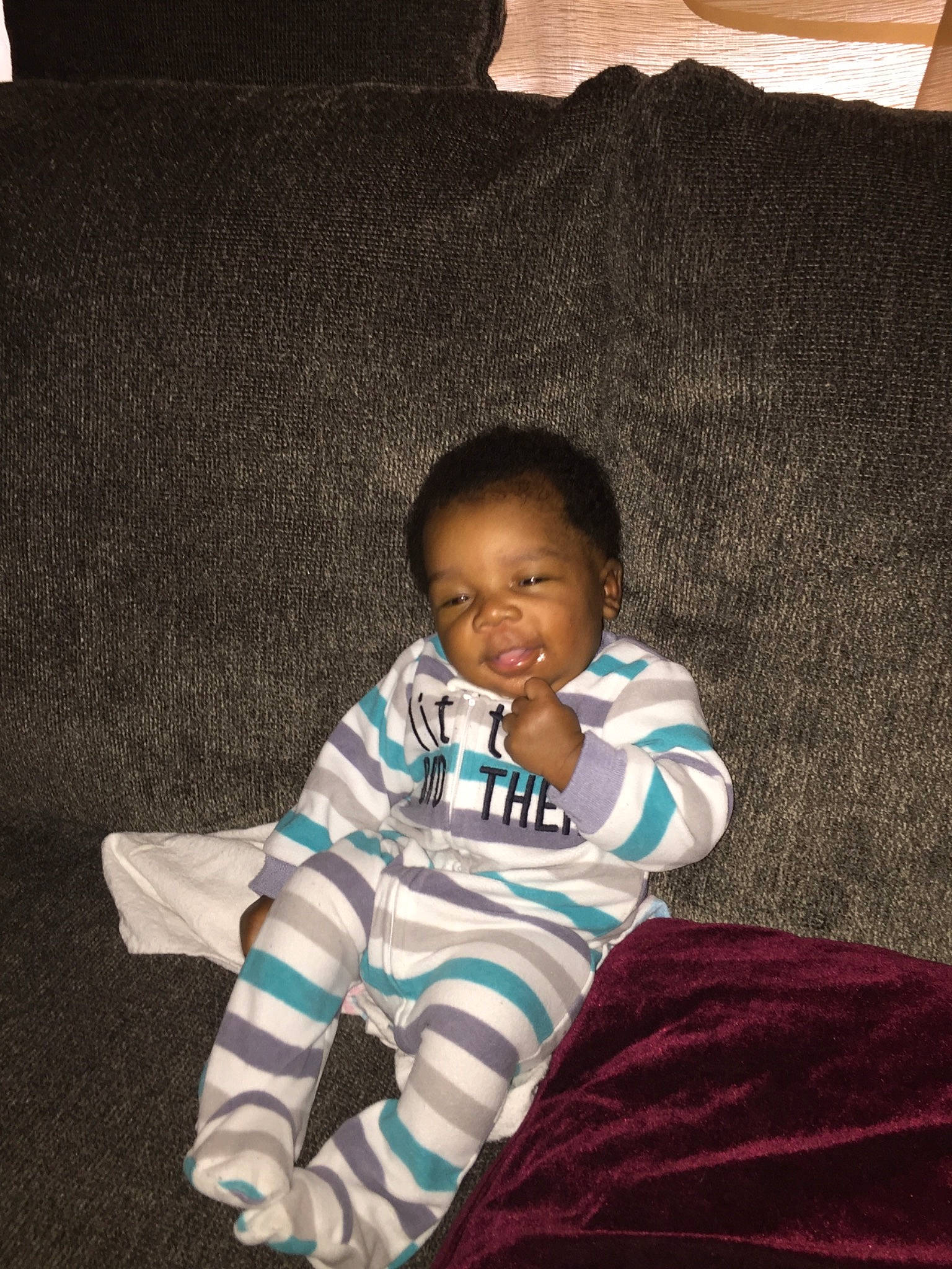 Deshawn joined the competition — help win amazing prizes! baby, child, person, sitting, smile, toddler