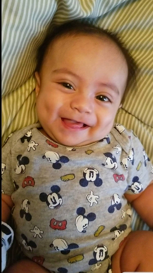 Christopher is registered to the contest to win money with this photo: baby, cheek, child, chin, face, facial_expression, forehead, head, joy, laugh, lip, mouth, nose, person, skin, smile, toddler