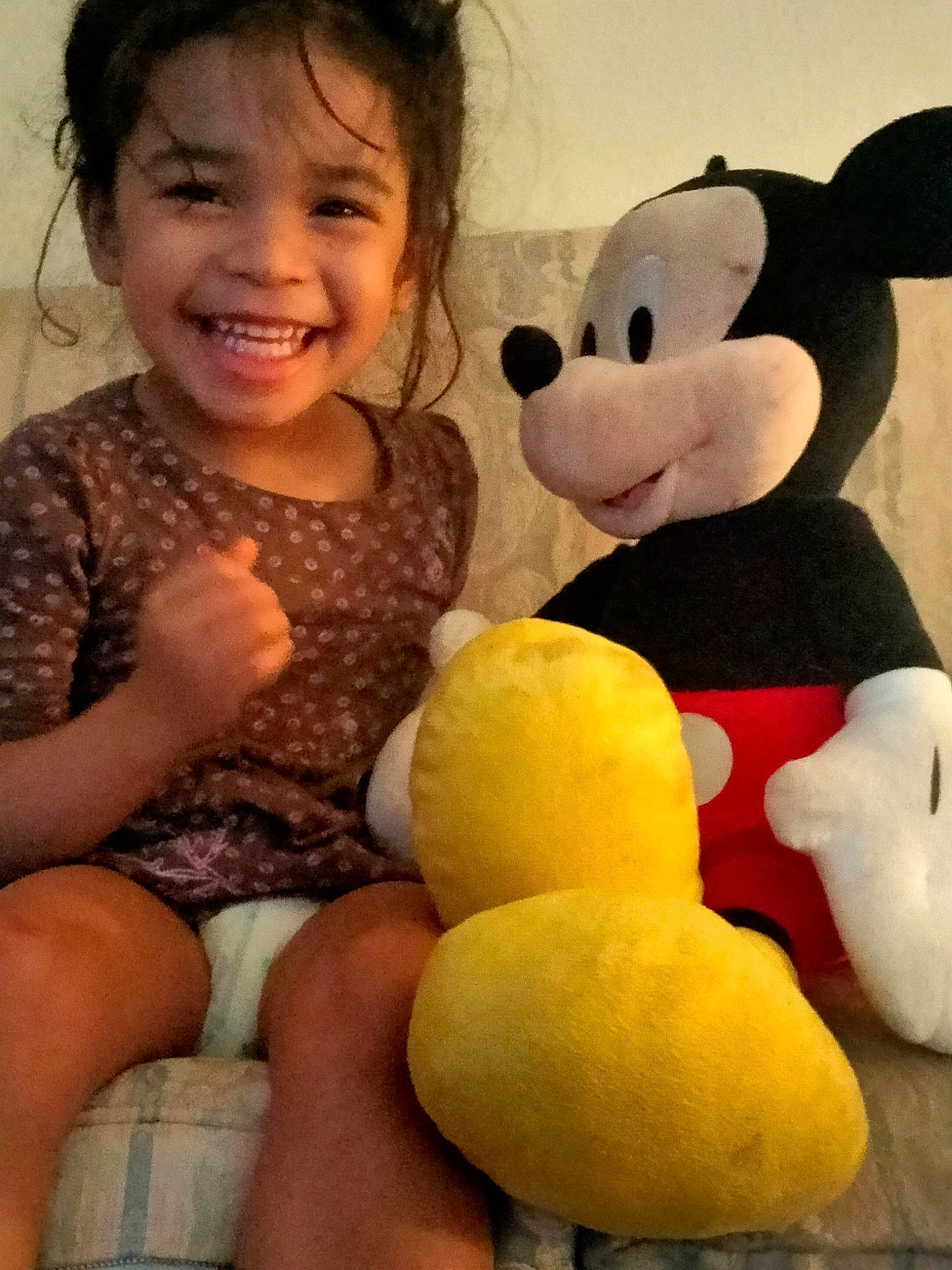 Ripley is registered to the contest to win money with this photo: baby_toddler_clothing, cheek, child, comfort, fun, happy, head, human_leg, joy, nose, person, skin, sleeve, smile, snapshot, stuffed_toy, textile, thigh, thumb, toddler