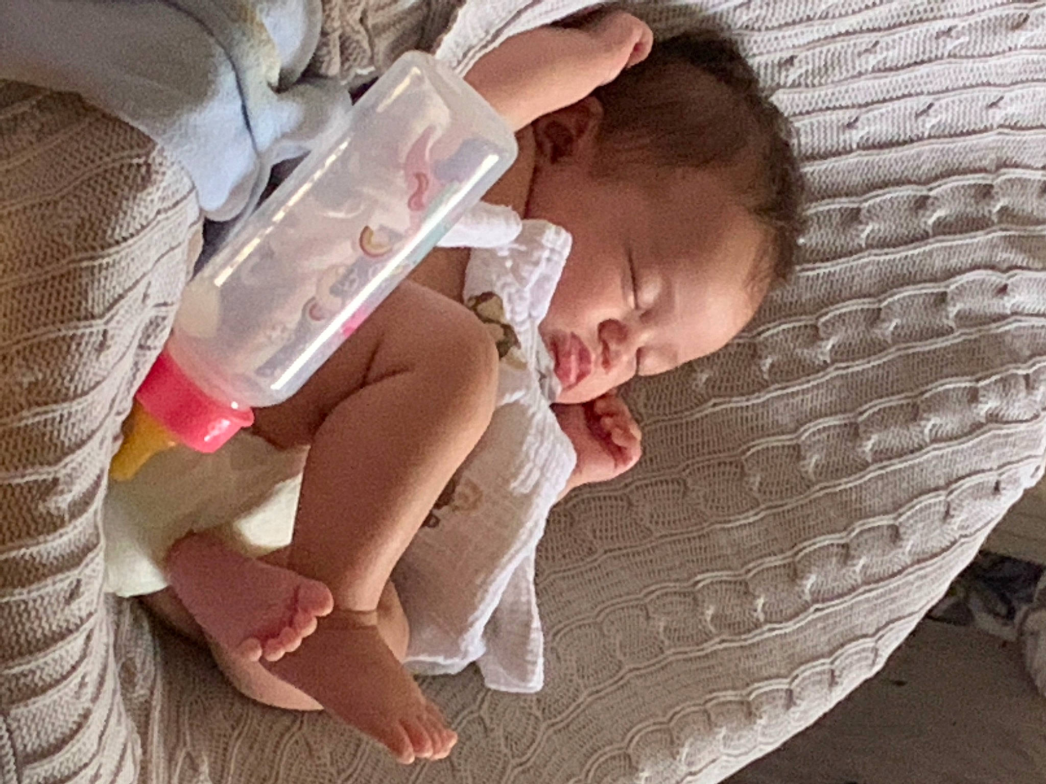 Aubriana joined the competition — help win amazing prizes! baby, baby_products, child, comfort, dress, elbow, eye, flooring, foot, gesture, happy, human_leg, knee, linens, nail, person, sitting, thumb, toddler, vacation