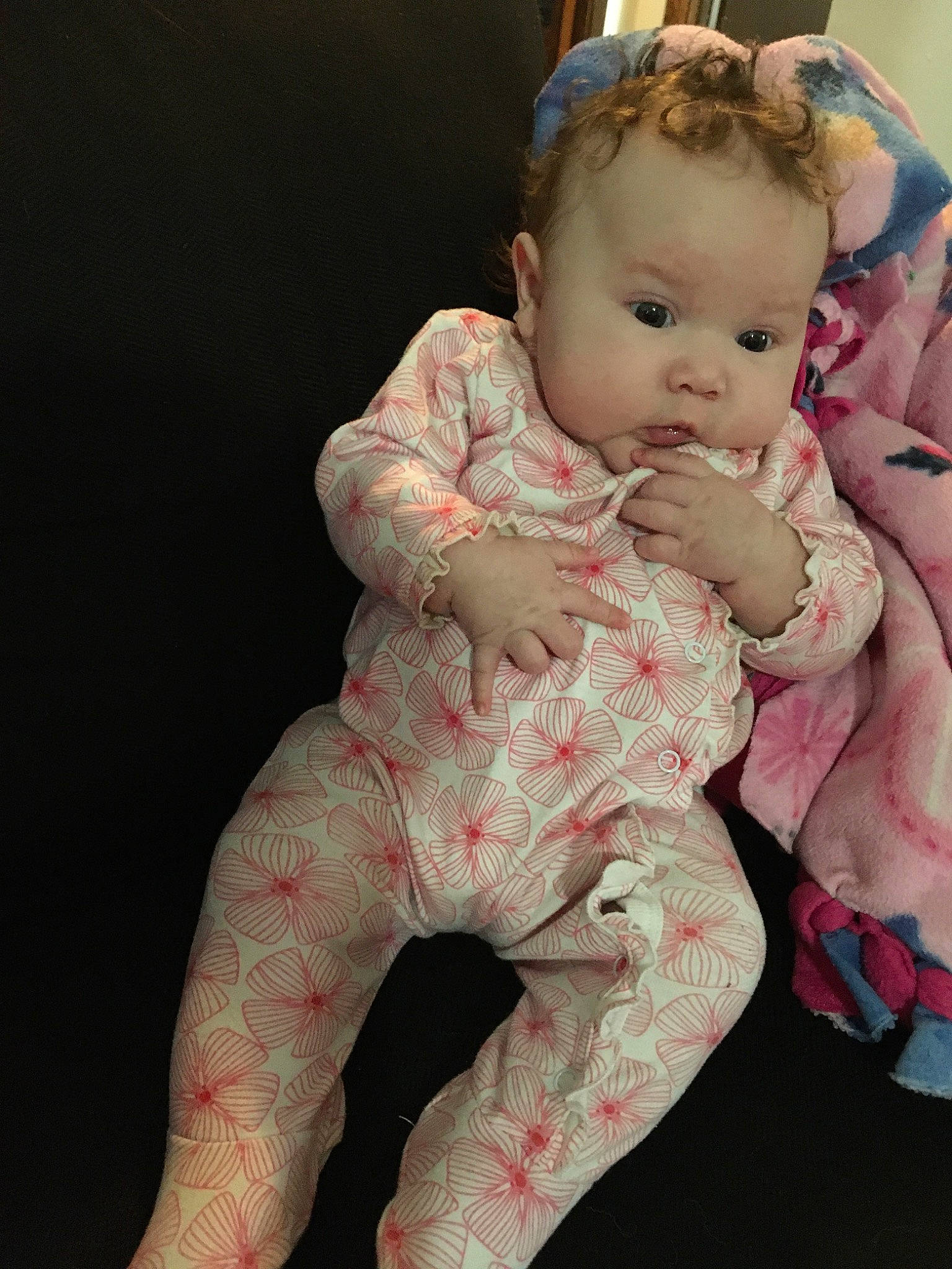 Kaniyah is registered to the contest to win money with this photo: arm, baby, cheek, child, doll, ear, head, joint, person, pink, skin, toddler, toy