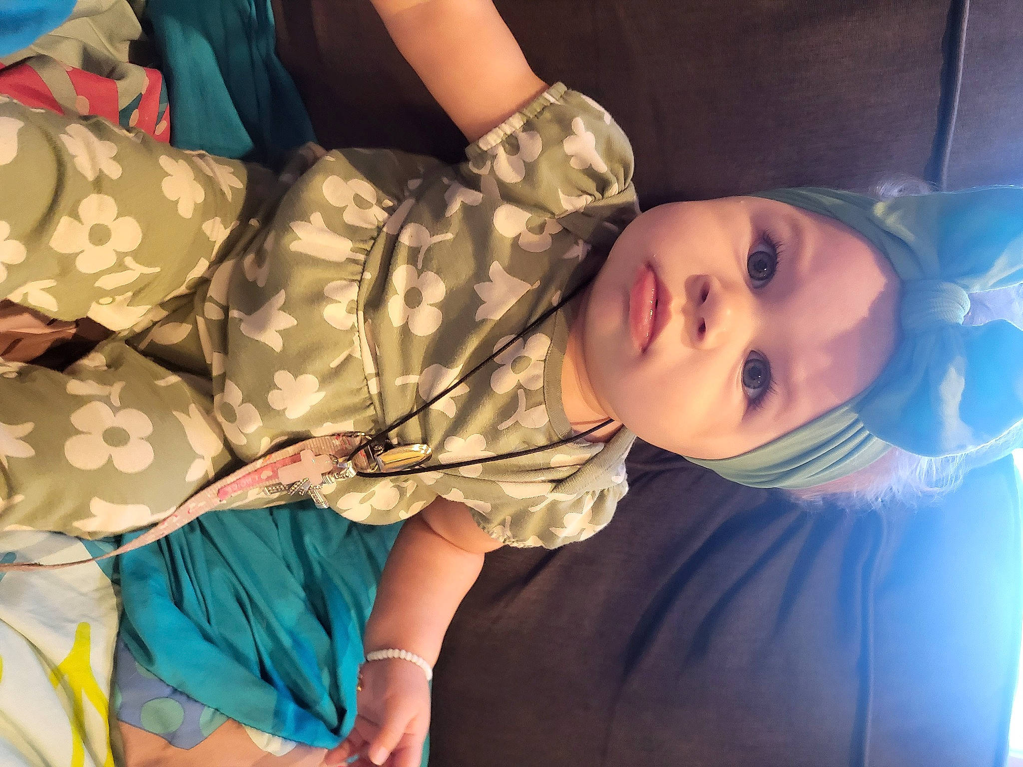 Izzy joined the competition — help win amazing prizes! chest, child, comfort, elbow, eye, eyelash, finger, fun, happy, headwear, joint, neck, pattern, person, plant, sitting, skin, sleeve, thigh, toddler