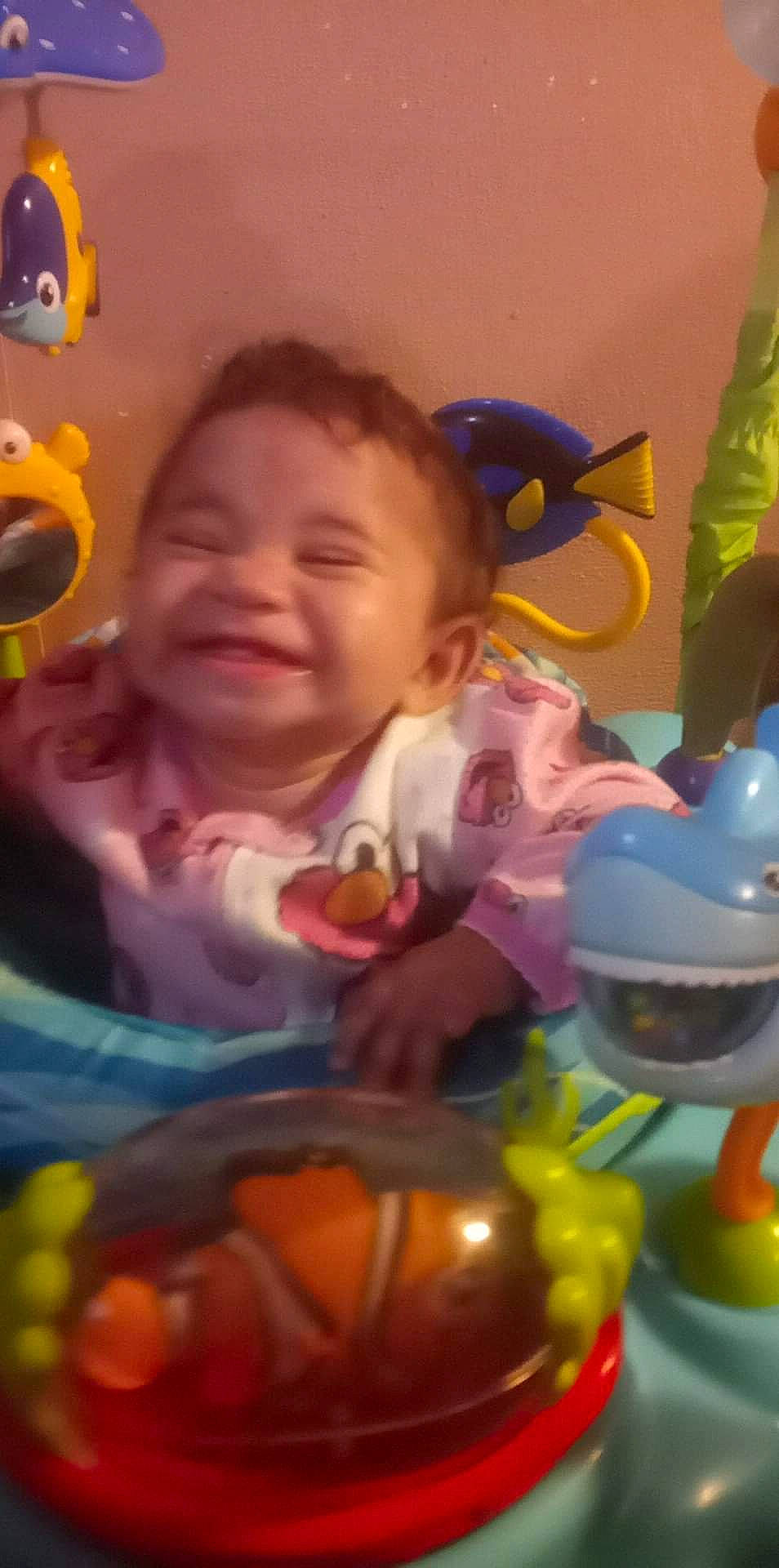 Laycee is registered to the contest to win money with this photo: baby, baby_mobile, baby_products, baby_toys, cheek, child, event, facial_expression, fun, happy, joy, mouth, nose, organ, person, play, room, smile, snapshot, toddler