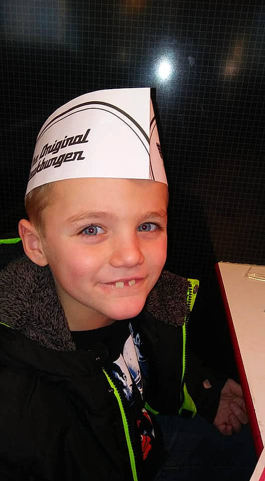 Kaydan is registered to the contest to win money with this photo: beanie, cap, cheek, child, ear, eyebrow, face, fashion_accessory, forehead, fun, head, headgear, headwear, joy, lip, nose, person, smile