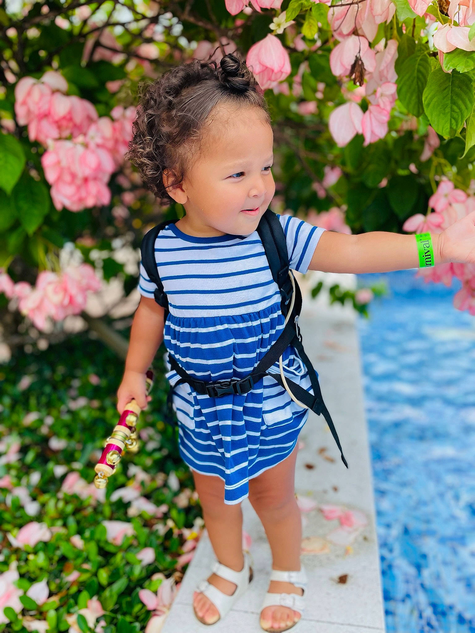Eliciana joined the competition — help win amazing prizes! baby_toddler_clothing, botany, day_dress, dress, electric_blue, flower, grass, hair, hairstyle, happy, leisure, people_in_nature, person, petal, pink, plant, skin, summer, toddler, tree