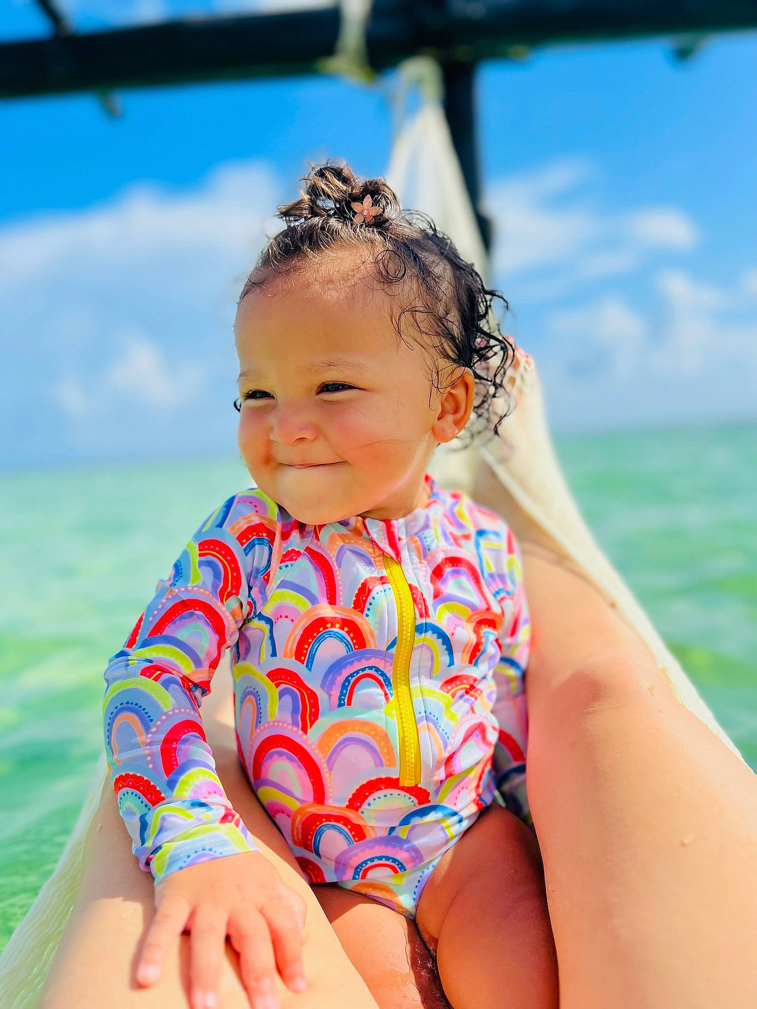 Eliciana is registered to the contest to win money with this photo: azure, baby_toddler_clothing, blue, cloud, face, facial_expression, flash_photography, fun, happy, joy, leg, leisure, people_in_nature, person, recreation, skin, sky, smile, summer, thigh