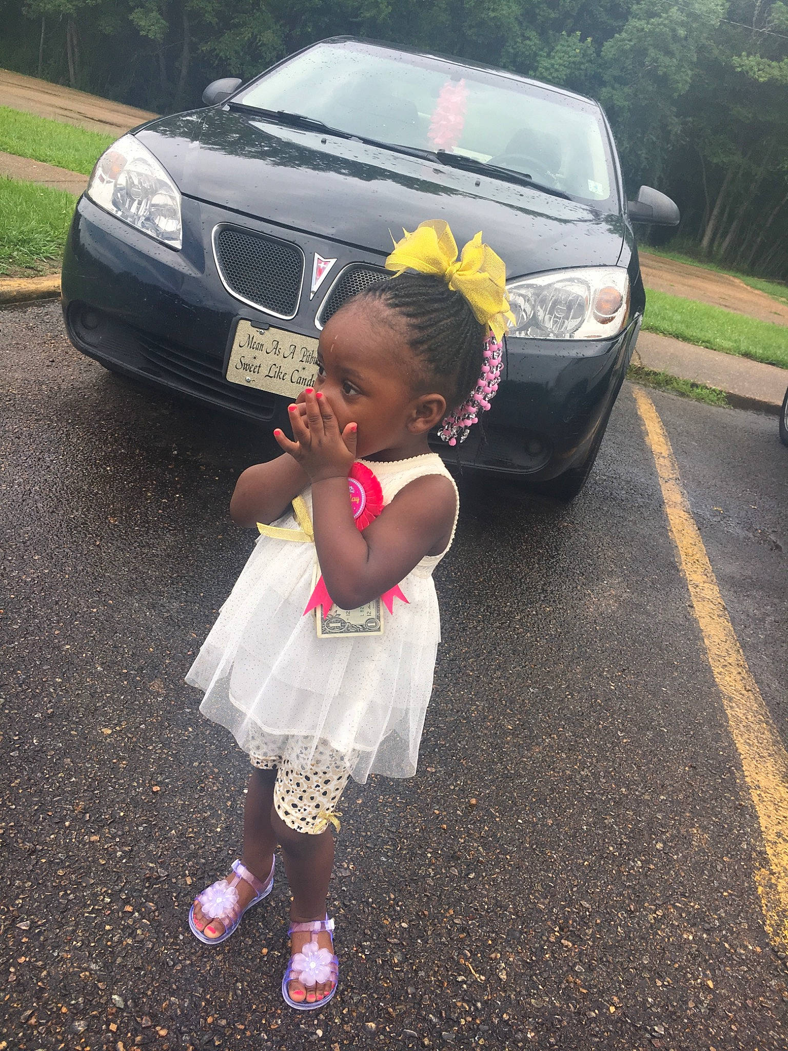 Mariyah joined the competition — help win amazing prizes! asphalt, car, child, family_car, luxury_vehicle, mid_size_car, minivan, person, pink, road, sport_utility_vehicle, style, subcompact_car, toddler, vehicle, vehicle_door
