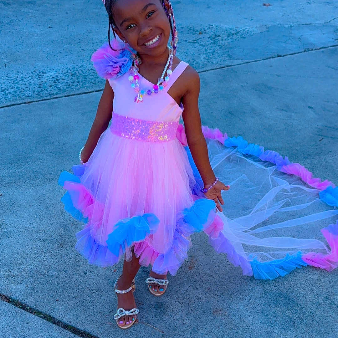 Kamara joined the competition — help win amazing prizes! accessories, child, clothing, costume, dancing, dress, face, female, footwear, formalwear, girl, head, jewelry, path, person, photography, portrait, purple, sandal, skirt