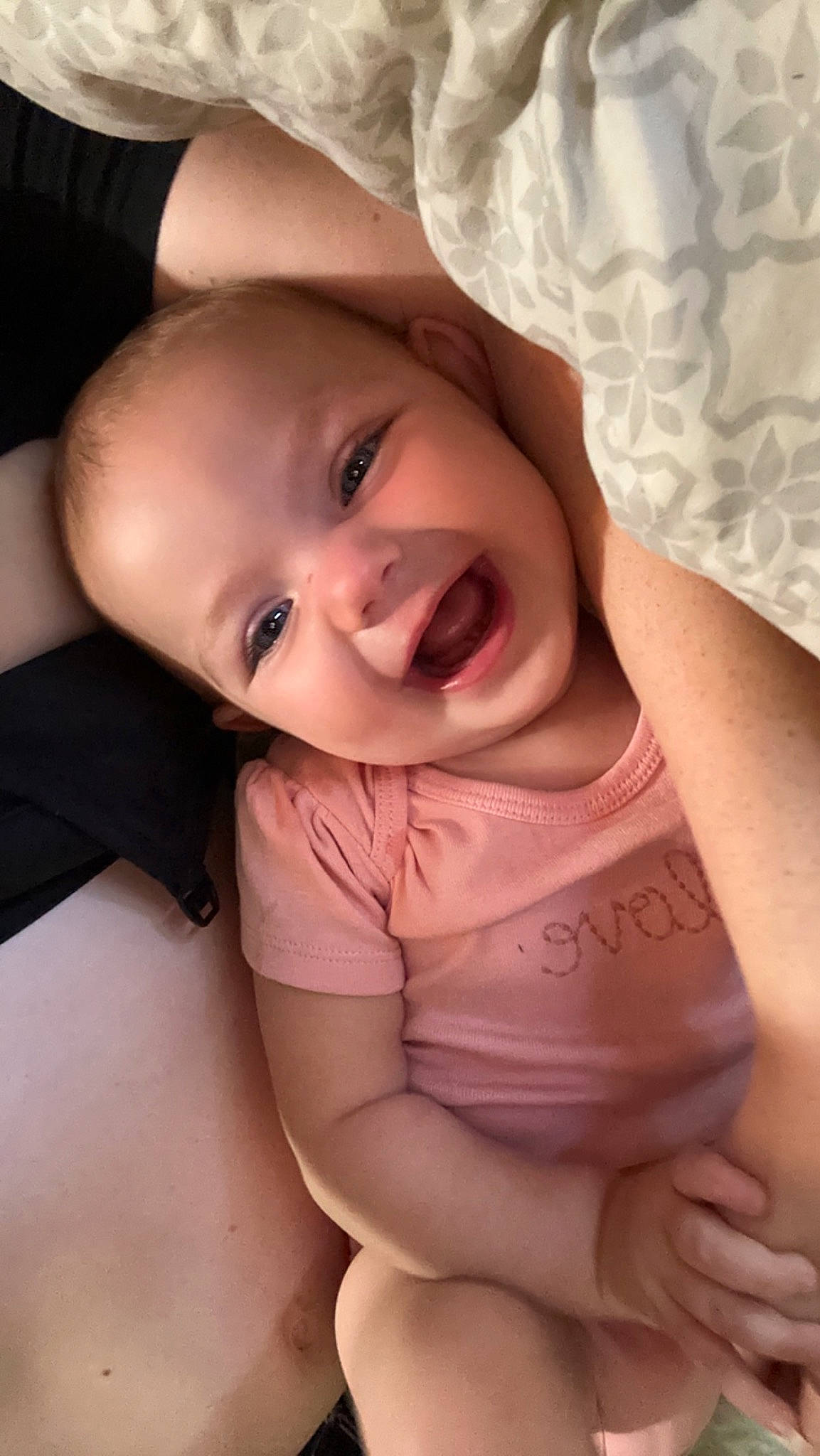 Alayna joined the competition — help win amazing prizes! baby, cheek, chin, comfort, eye, eyebrow, face, gesture, hand, happy, head, human_body, iris, lip, mouth, neck, nose, person, skin, smile