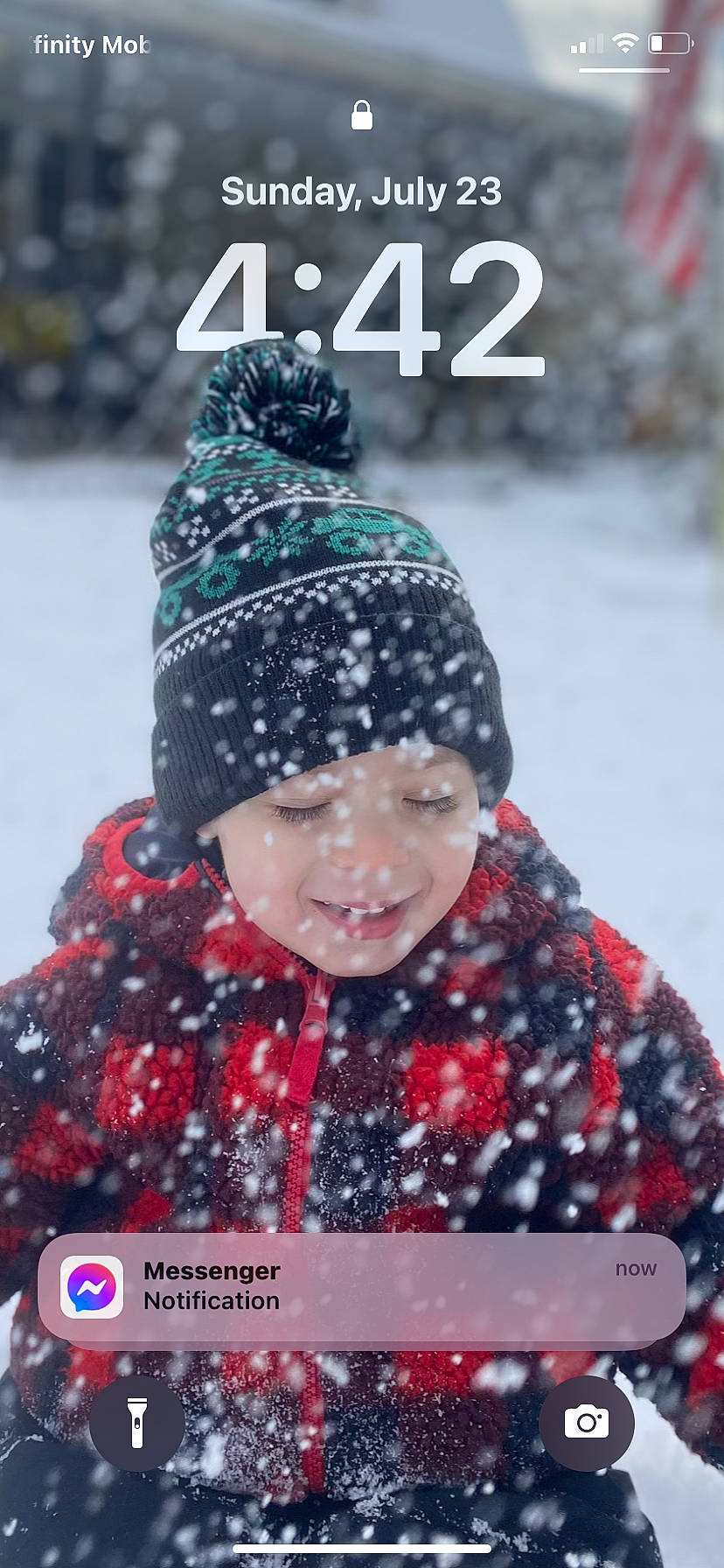 Karson is registered to the contest to win money with this photo: beanie, child, event, fashion_accessory, freezing, fun, happy, headwear, holiday, knit_cap, magenta, pattern, person, photograph, playing_in_the_snow, precipitation, recreation, smile, snapshot, snow