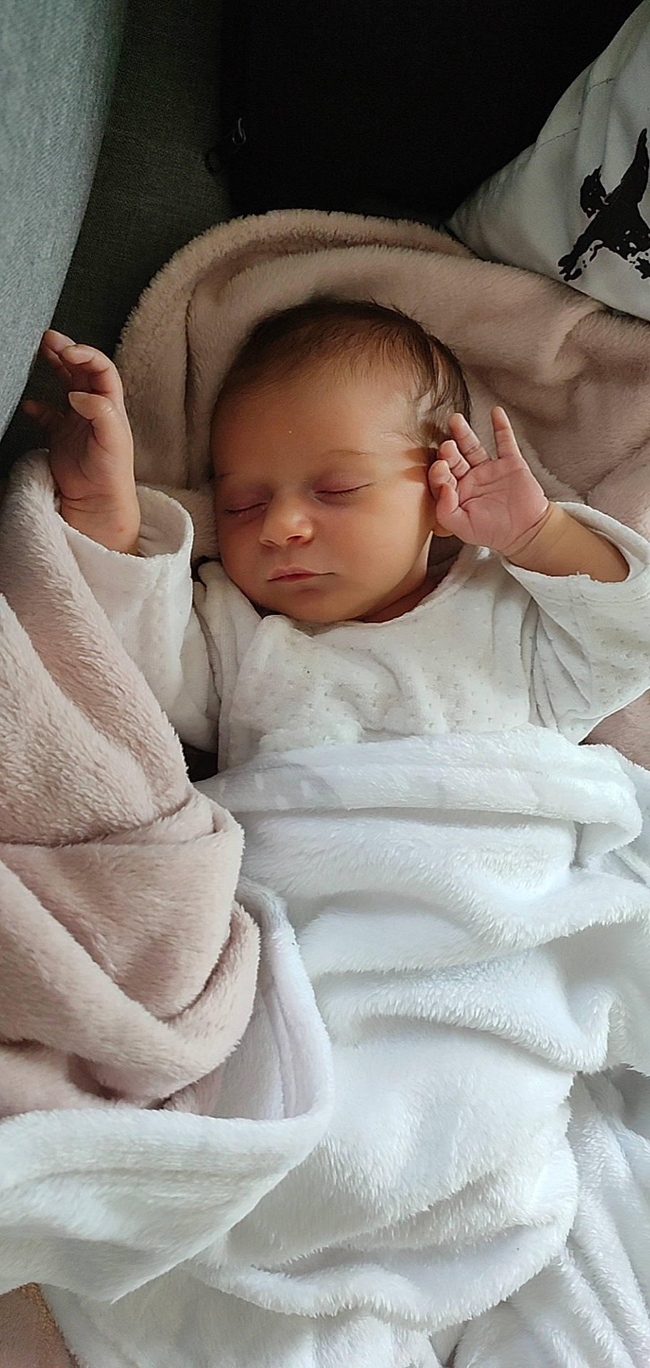 Lana a rejoint le concours — aidez-le/la à gagner de superbes lots ! baby, baby_safety, baby_sleeping, baby_toddler_clothing, cheek, child, chin, comfort, eyebrow, finger, gesture, hand, happy, linens, nose, person, product, skin, sleeve, thumb