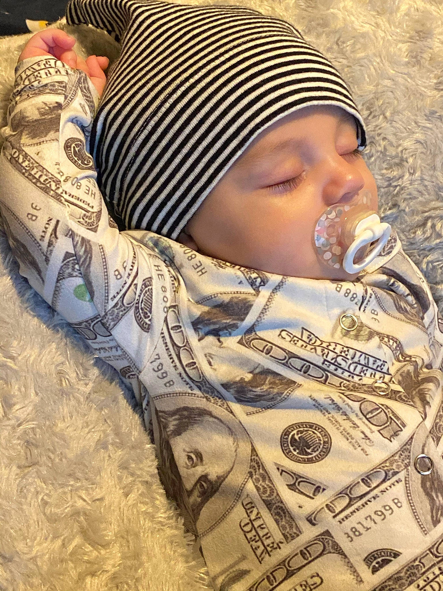 Cash joined the competition — help win amazing prizes! baby, baby_toddler_clothing, beanie, cheek, child, comfort, headwear, hood, hoodie, paper, person, toddler