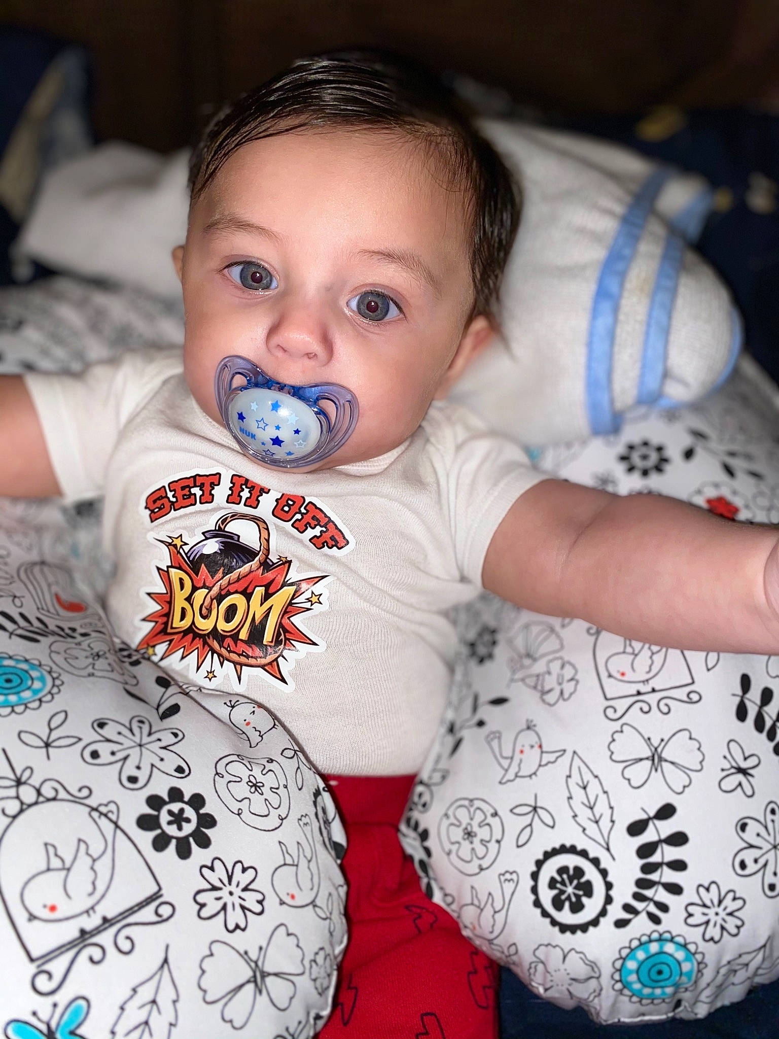 Cash is registered to the contest to win money with this photo: baby, baby_products, baby_toddler_clothing, cheek, child, comfort, eyelash, mammal, nightwear, person, toddler