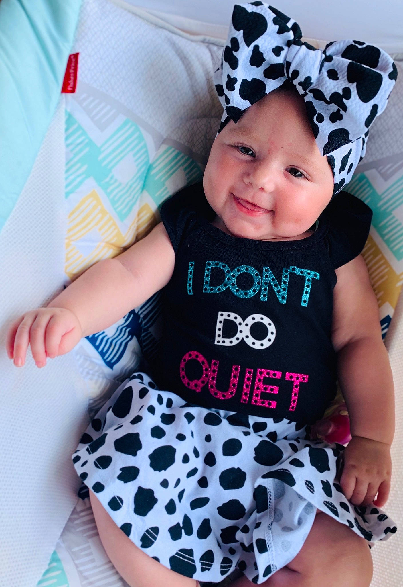 Kenleigh joined the competition — help win amazing prizes! baby, baby_bloomers, baby_products, baby_toddler_clothing, cap, child, clothing, costume, costume_accessory, design, hair_accessory, headband, headgear, pattern, person, pink, polka_dot, product, sleeve, toddler