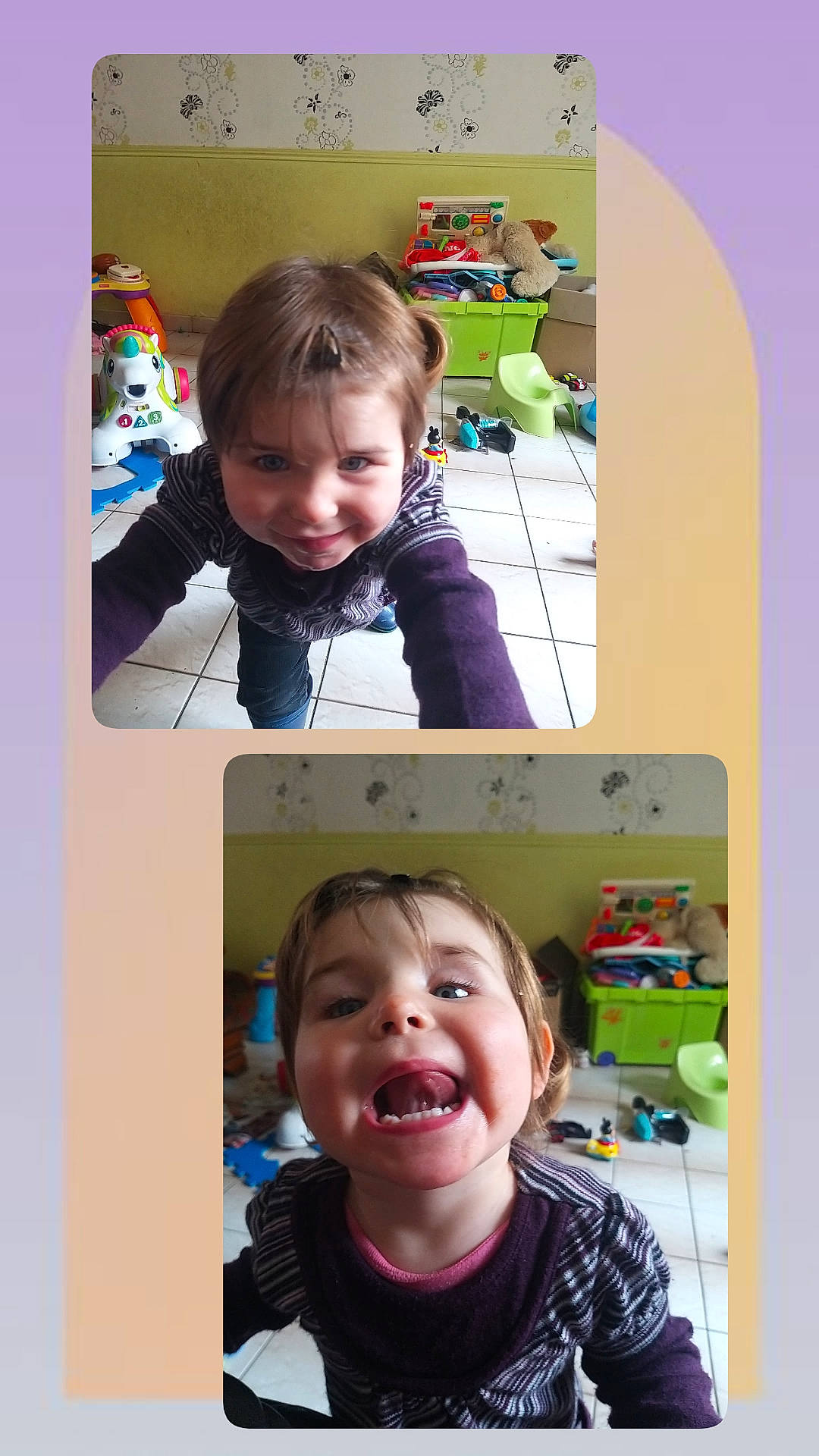 éloïse participe au concours pour gagner de l'argent avec cette photo : baby_playing_with_toys, baby_toddler_clothing, child, eye, face, facial_expression, fun, gesture, happy, head, joy, laugh, leisure, organ, person, photograph, play, room, smile, snapshot