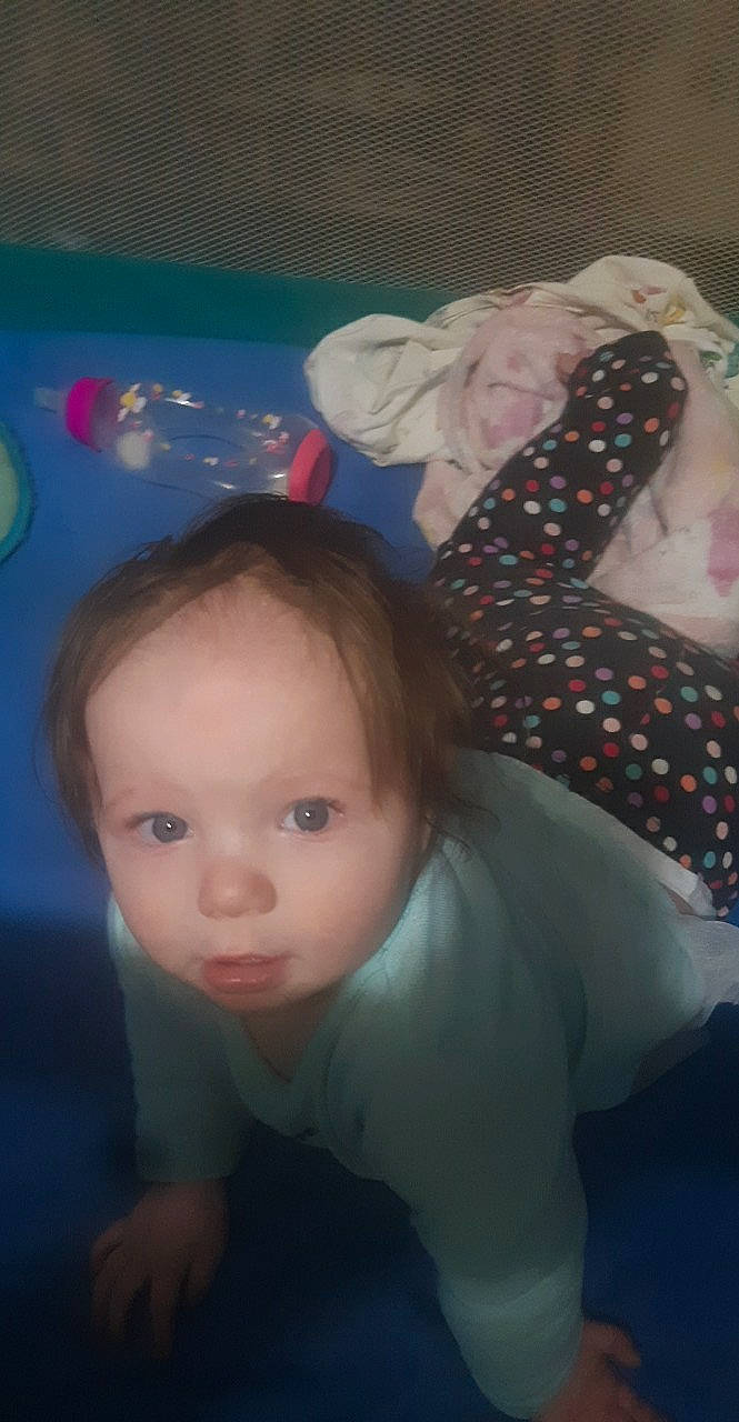 Lillie joined the competition — help win amazing prizes! baby, baby_toddler_clothing, cheek, child, comfort, ear, eyebrow, eyelash, flash_photography, fun, happy, iris, lip, mouth, nose, person, pink, product, room, skin