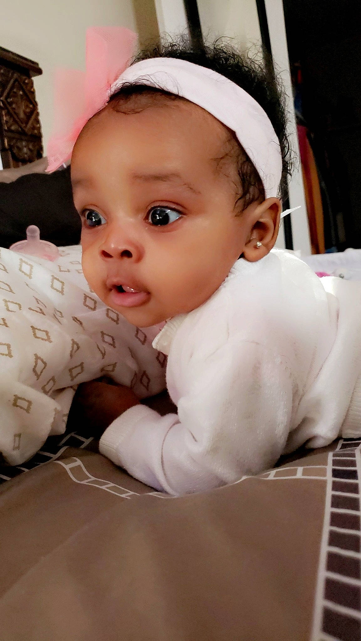 Z'Aria joined the competition — help win amazing prizes! baby, baby_toddler_clothing, cap, cheek, child, chin, comfort, eyebrow, eyelash, facial_expression, fur, guitar, guitar_accessory, happy, headgear, linens, lip, musical_instrument, person, skin