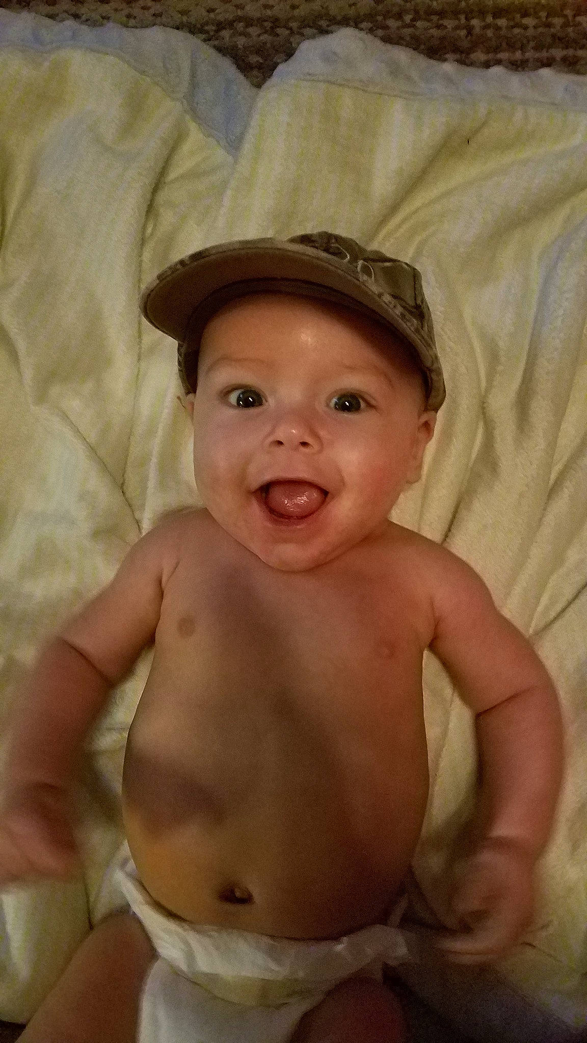 Joseph joined the competition — help win amazing prizes! abdomen, baby, baby_making_funny_faces, cheek, child, chin, eye, face, facial_expression, hat, head, headgear, lip, mouth, muscle, person, skin, smile, stomach, toddler
