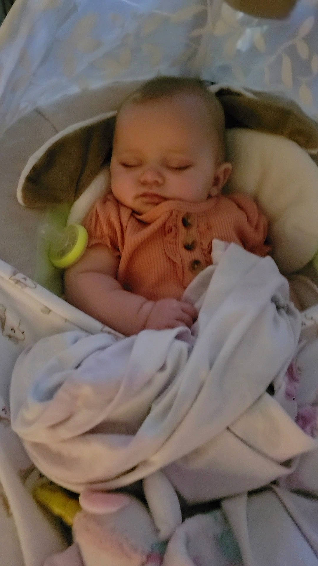 Morgyn is registered to the contest to win money with this photo: arm, baby, baby_products, baby_safety, baby_toddler_clothing, cheek, child, comfort, finger, hand, infant_bed, iris, linens, person, pink, product, skin, smile, textile, thumb