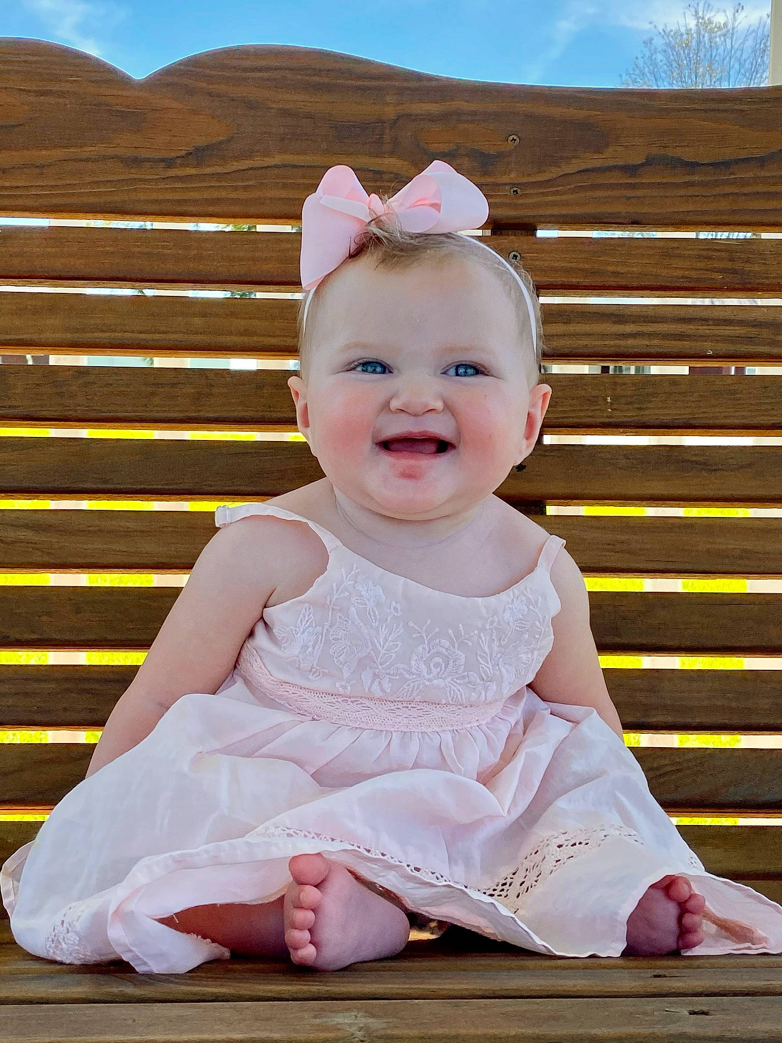 Stevie joined the competition — help win amazing prizes! baby, baby_toddler_clothing, child, costume, dress, ear, hair_accessory, happy, head, headgear, joy, person, photography, pink, sitting, skin, smile, toddler