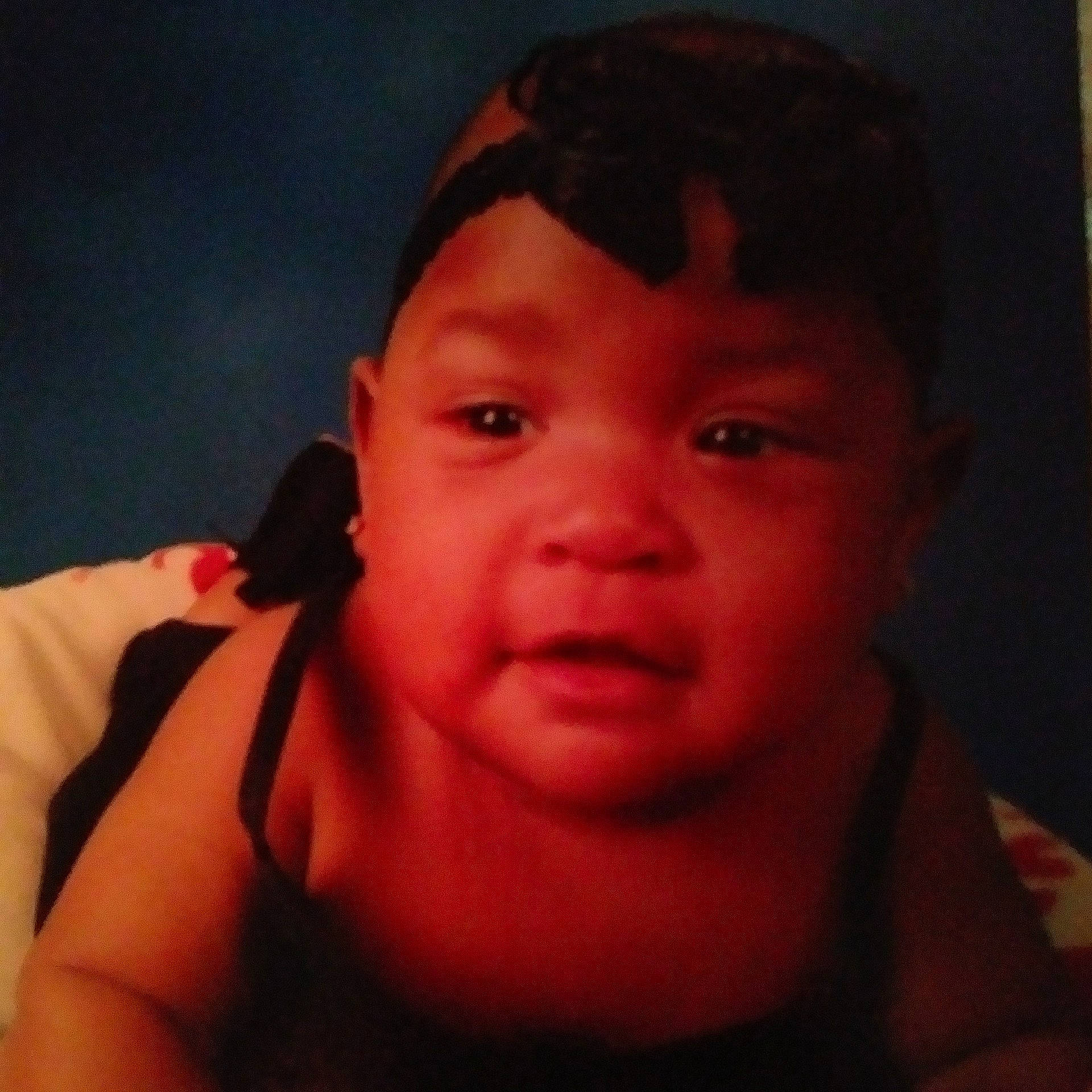 Madisyn is registered to the contest to win money with this photo: black_hair, boy, cheek, child, chin, ear, eye, eyebrow, face, finger, forehead, head, infant, lip, mouth, muscle, neck, nose, person, toddler