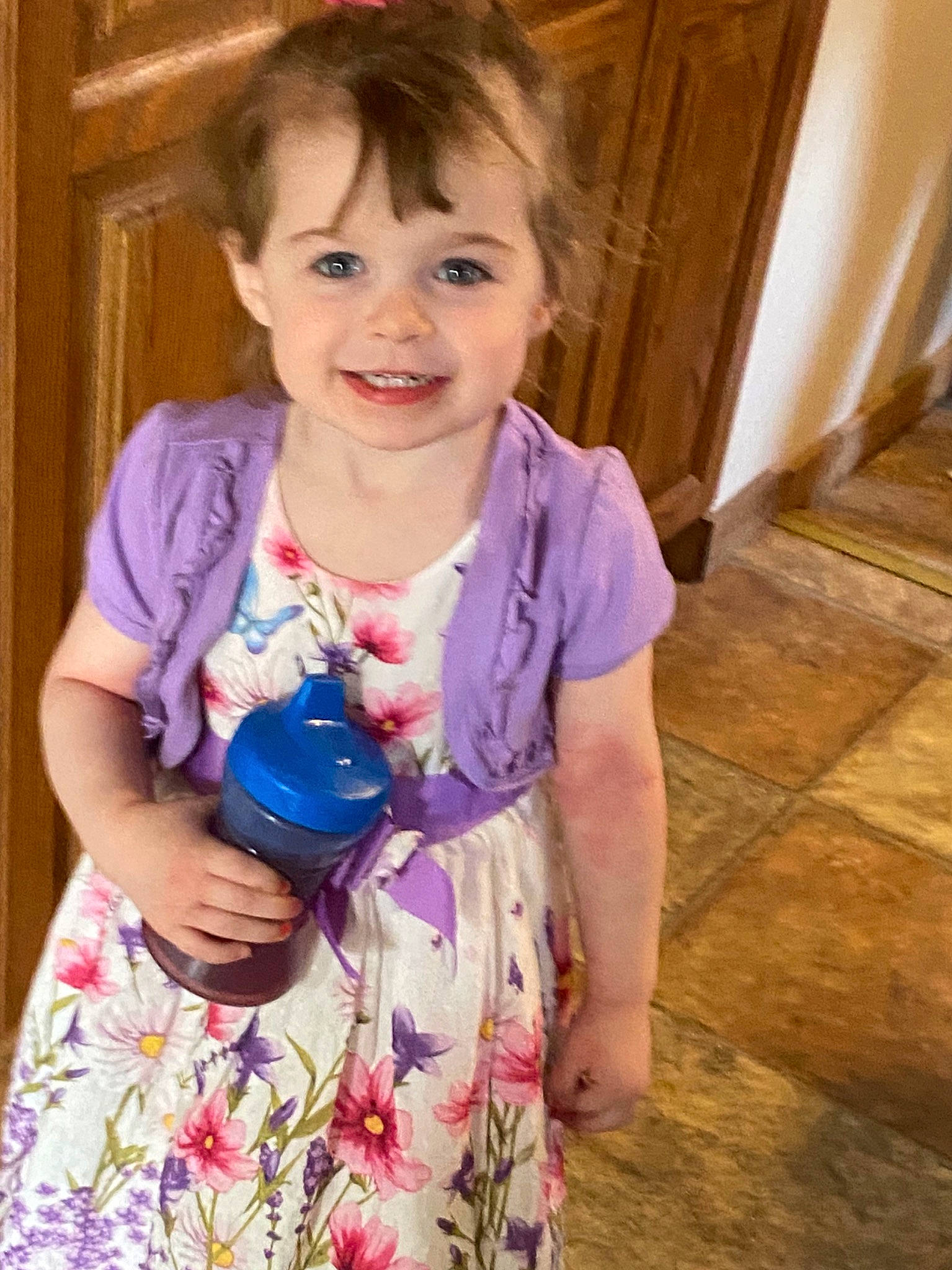 Isabella Marie joined the competition — help win amazing prizes! arm, baby_toddler_clothing, cheek, dress, eye, face, facial_expression, finger, happy, head, human_body, iris, joy, neck, person, pink, purple, shoulder, skin, sleeve
