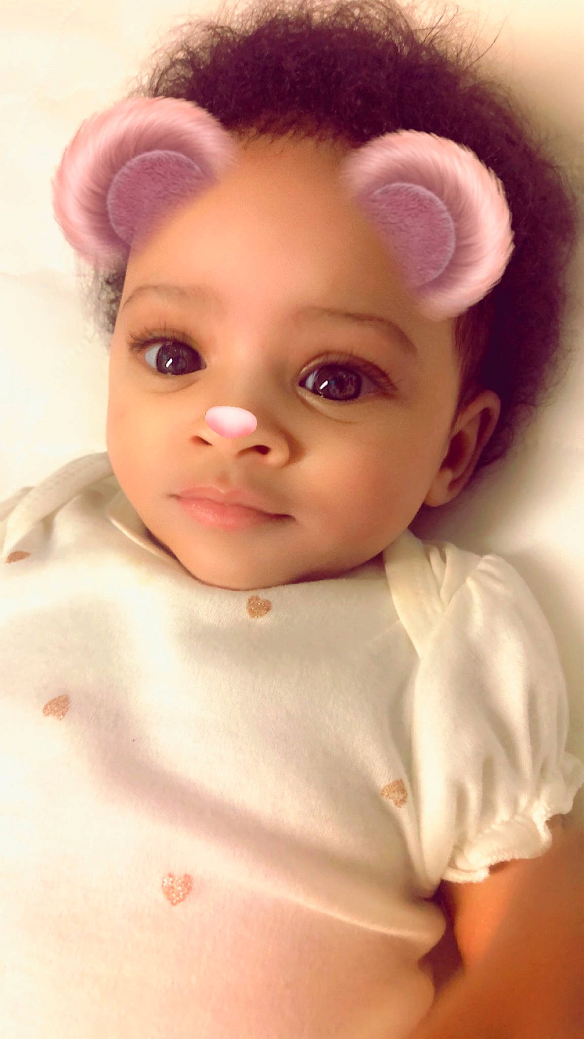 Aubrei joined the competition — help win amazing prizes! baby, cheek, child, doll, ear, eye, face, forehead, head, lip, nose, person, pink, skin, toddler, toy