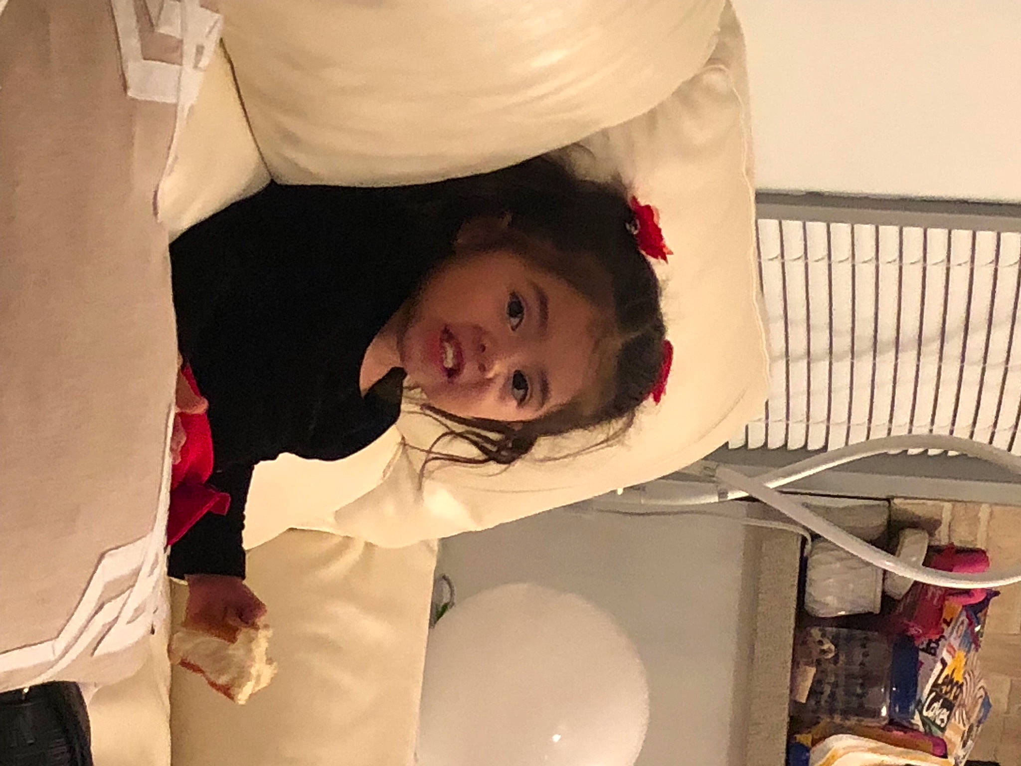 Ximena joined the competition — help win amazing prizes! baby, baby_products, balloon, child, comfort, event, fun, happy, lighting_accessory, person, product, room, sleeve, smile, textile, toddler, uniform, white