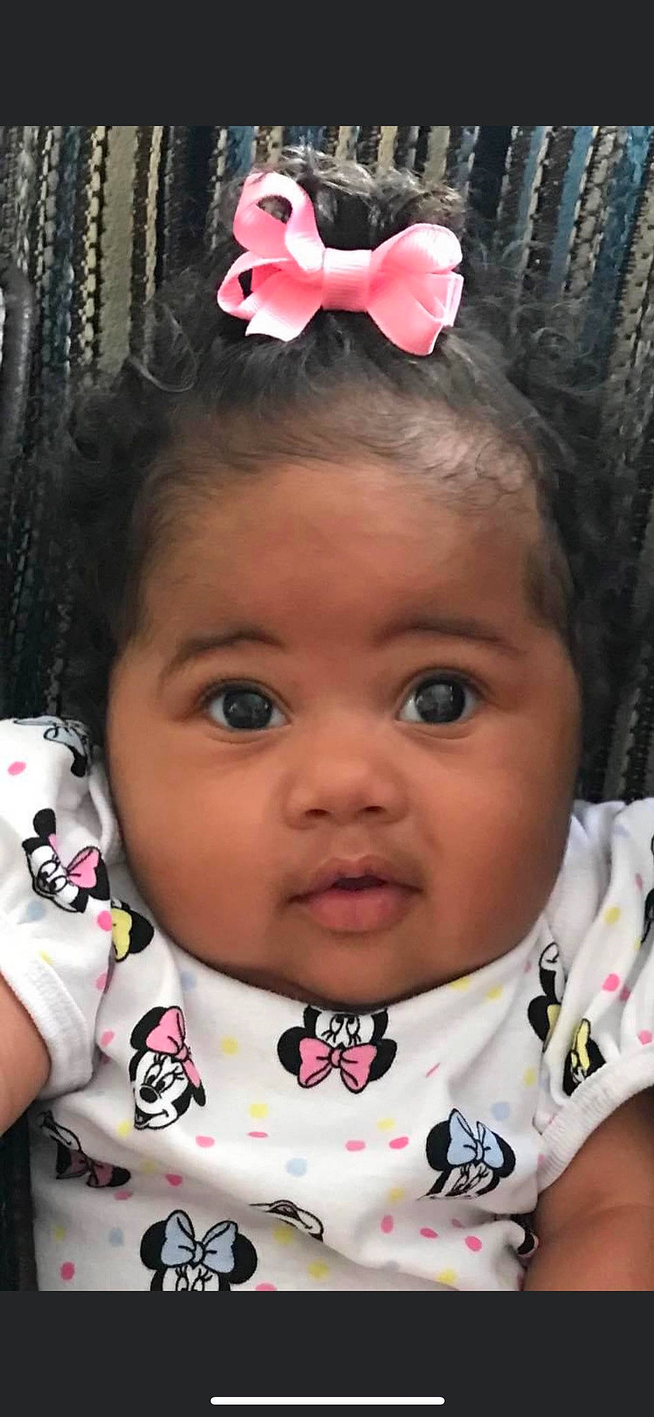 Maliyah is registered to the contest to win money with this photo: black, cheek, chin, ear, eye, eyebrow, eyelash, forehead, hair, hairstyle, happy, head, human, iris, lip, nose, organ, person, pink, skin