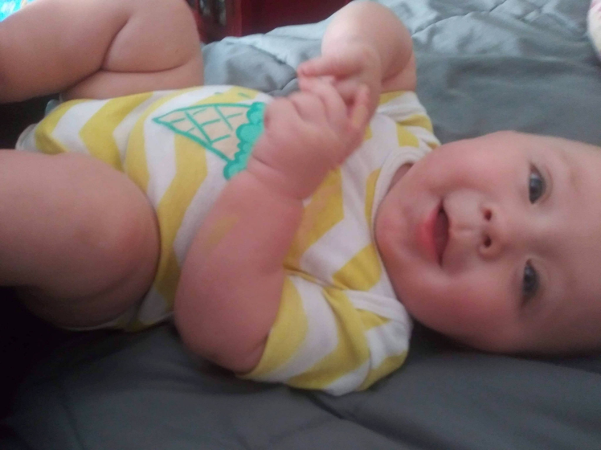 Alivia joined the competition — help win amazing prizes! baby, child, finger, hand, headwear, leg, mouth, person, skin, thumb, toddler