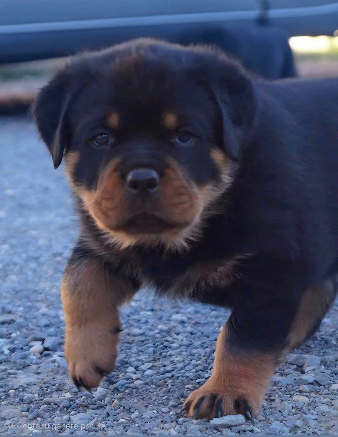 Aizen participe au concours pour gagner de l'argent avec cette photo : puppy, rottweiler, dog, animal, cute, walking, outdoor, gravel, fur, close_up, pet, young, black_and_tan, mammal, canine, portrait, playful, paw, small, adorable