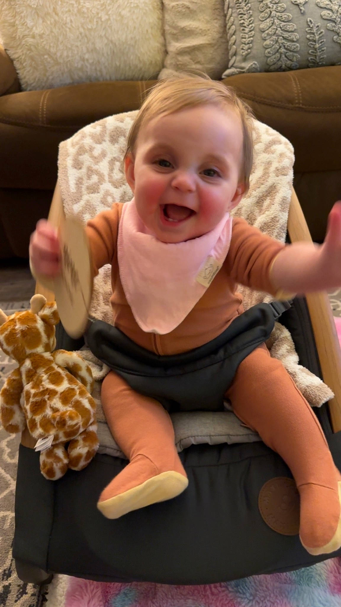 Allie joined the competition — help win amazing prizes! arm, baby_toddler_clothing, cheek, comfort, eye, finger, gesture, giraffe, giraffidae, hairstyle, hand, happy, head, human_body, joy, mammal, organ, person, skin, smile