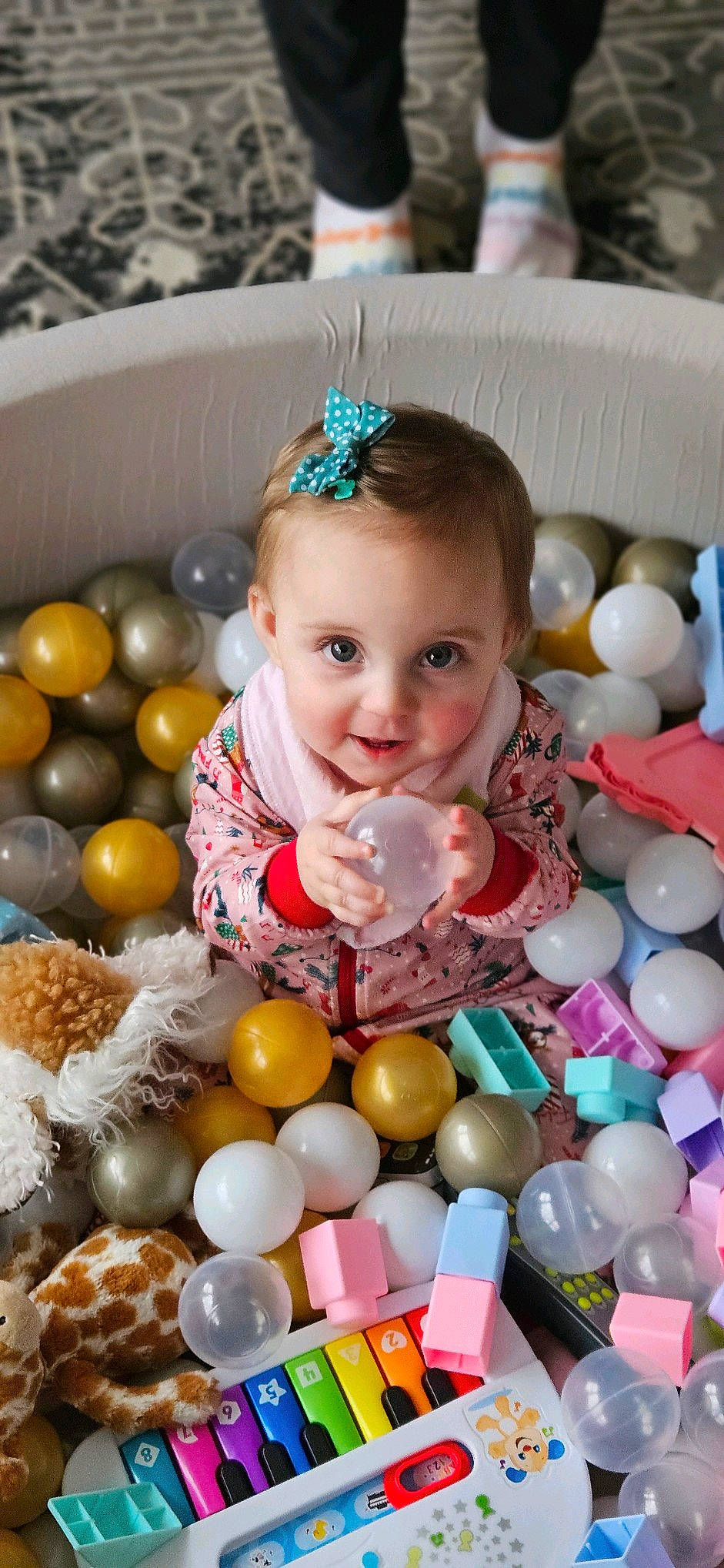 Allie joined the competition — help win amazing prizes! baby, baby_toddler_clothing, beauty, cheek, child, dress, easter, egg, event, happy, holiday, party_supply, people, person, photograph, product, smile, snapshot, sweetness, toddler