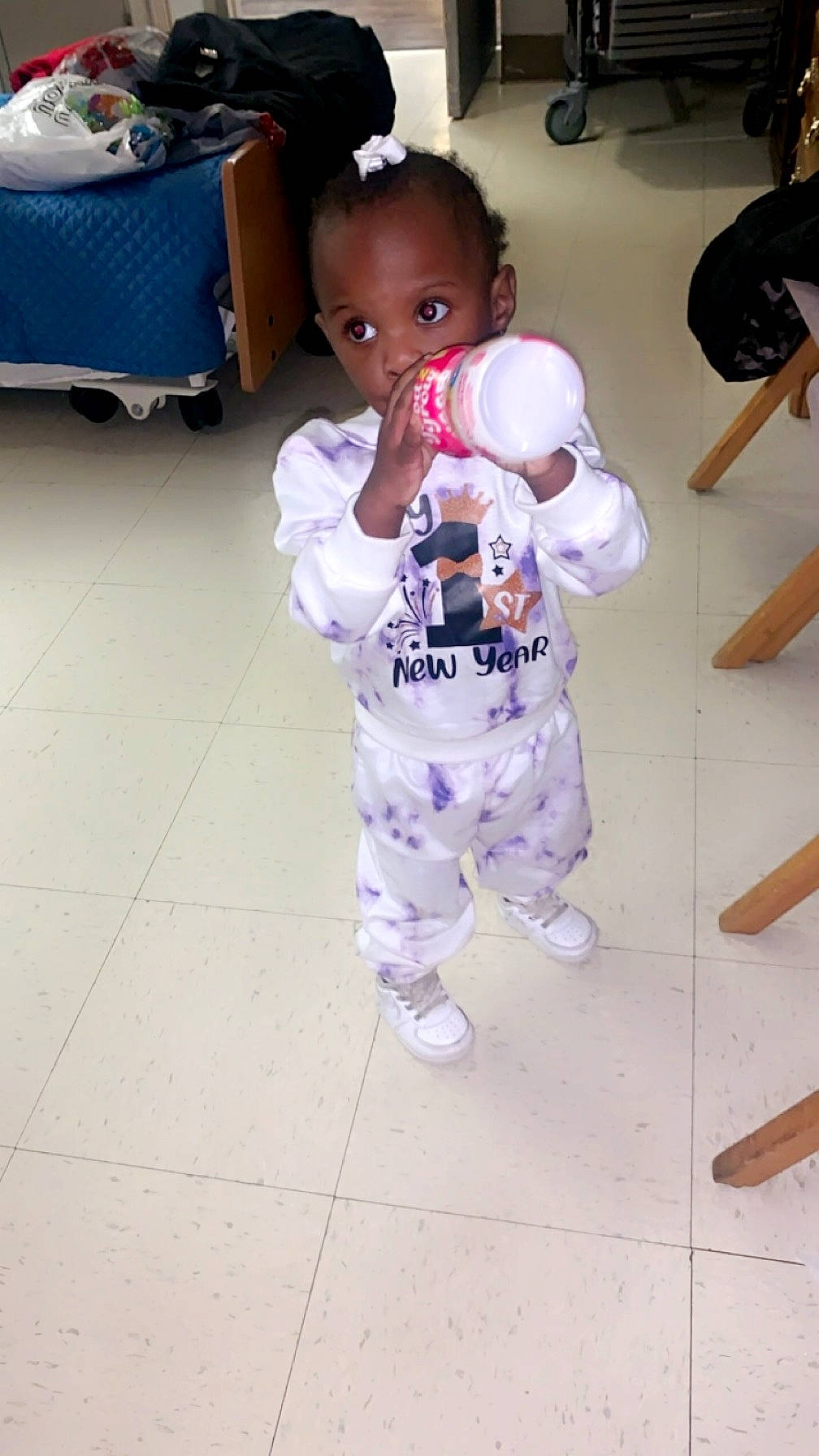 Romariye joined the competition — help win amazing prizes! baby, baby_products, baby_toddler_clothing, bag, child, costume, floor, flooring, fun, fur, head, luggage_and_bags, person, personal_protective_equipment, play, room, shoe, sleeve, toddler, toy