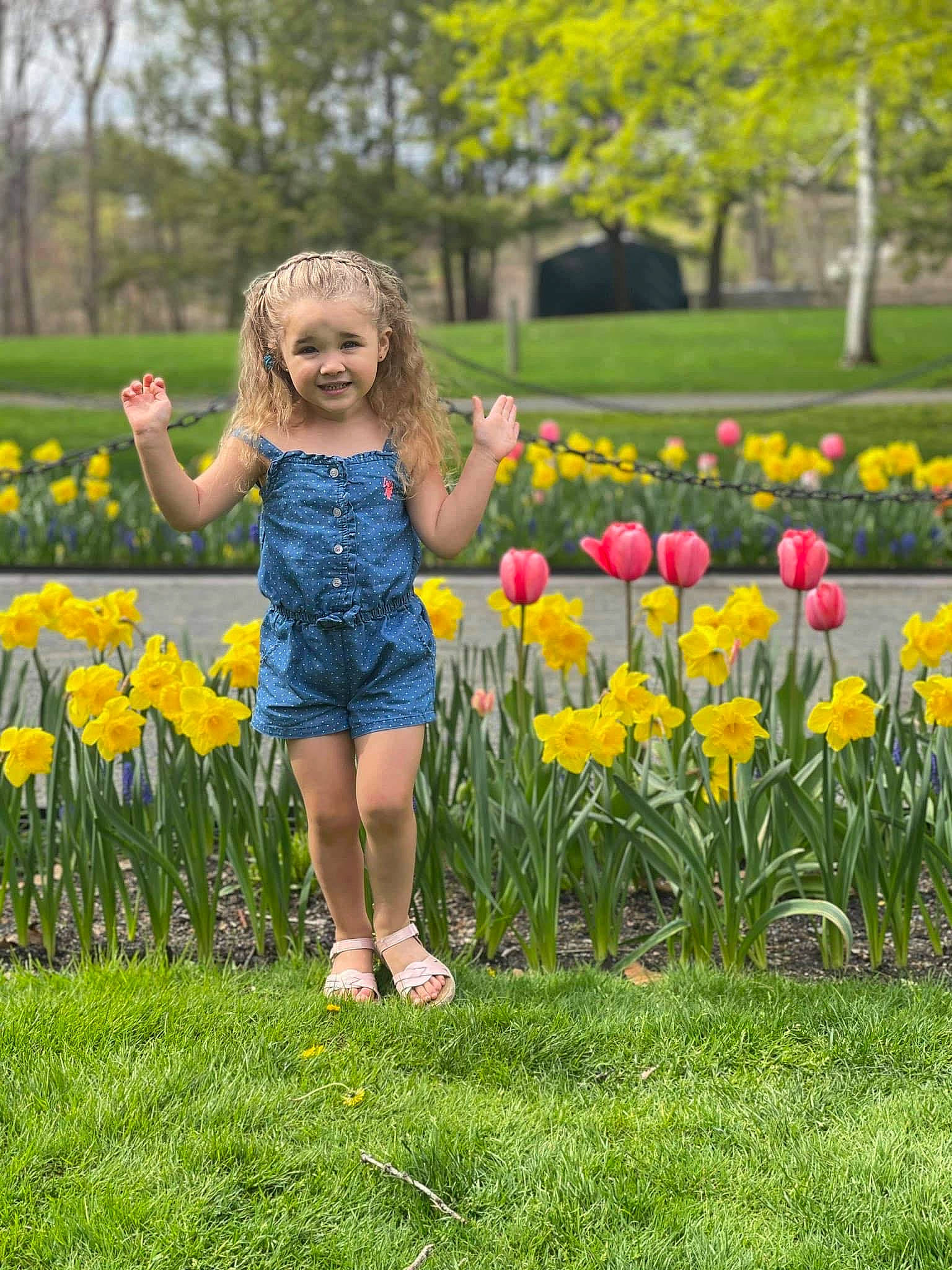 Marianna is registered to the contest to win money with this photo: botany, dress, flower, fun, grass, grassland, happy, joy, landscape, leaf, leisure, natural_environment, nature, people_in_nature, person, petal, plant, smile, summer, tree