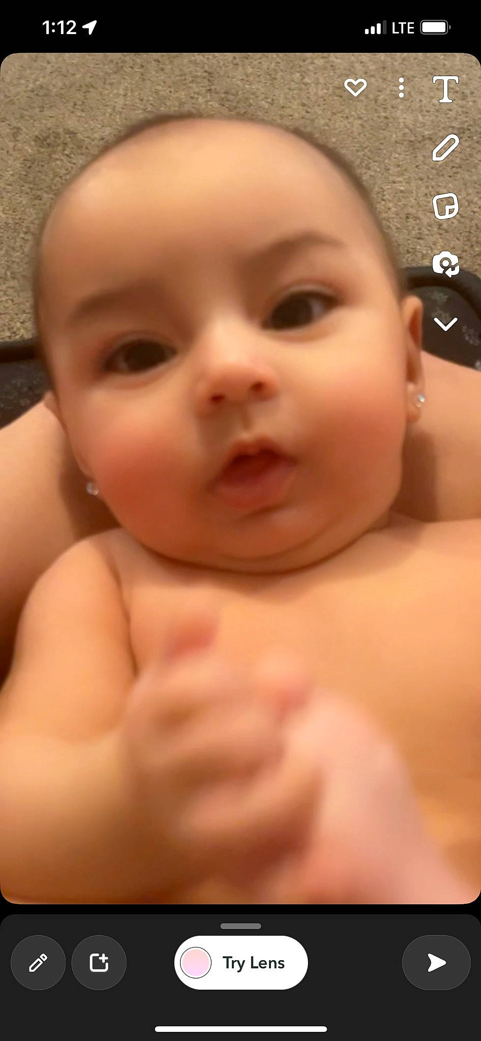 Delana is registered to the contest to win money with this photo: baby, cheek, ear, eye, eyebrow, eyelash, face, finger, forehead, gesture, head, iris, jaw, lip, mouth, muscle, neck, nose, person, skin