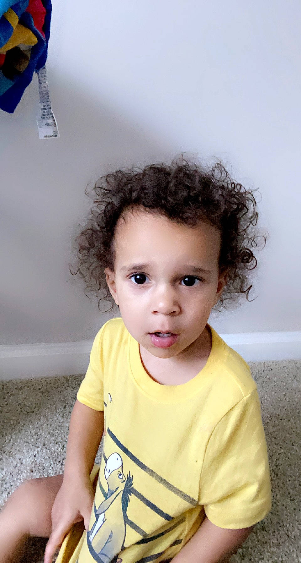 Zaidyn is registered to the contest to win money with this photo: baby, baby_toddler_clothing, cheek, child, chin, eyelash, flash_photography, flooring, fun, happy, iris, lip, nose, person, portrait_photography, room, skin, sleeve, smile, toddler