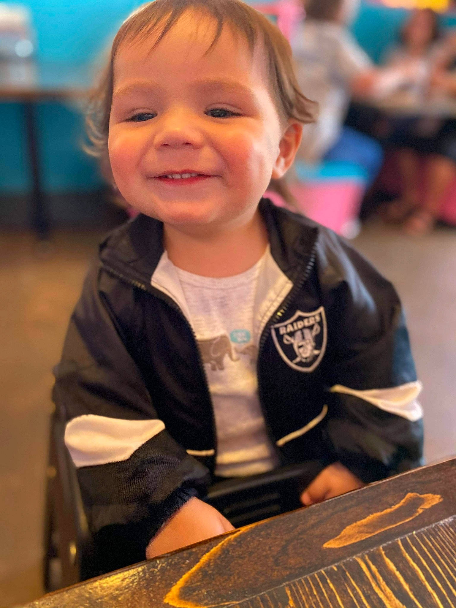 Alonzo joined the competition — help win amazing prizes! baby, cheek, child, chin, event, face, fun, hairstyle, happy, head, idiophone, joy, leisure, person, recreation, room, skin, smile, snapshot, t_shirt