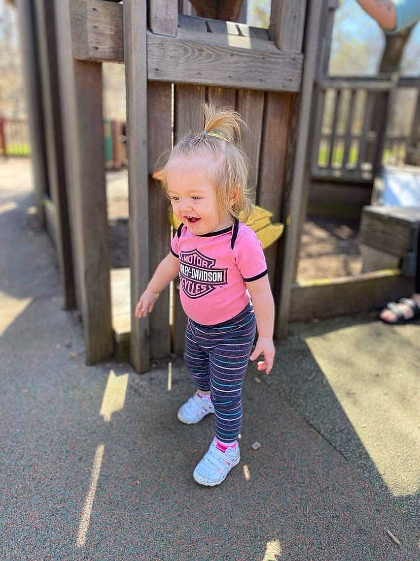 Emery joined the competition — help win amazing prizes! asphalt, baby, baby_toddler_clothing, child, city, fun, grass, happy, human_leg, leisure, magenta, pedestrian, person, recreation, sidewalk, sleeve, street_fashion, t_shirt, toddler, waist