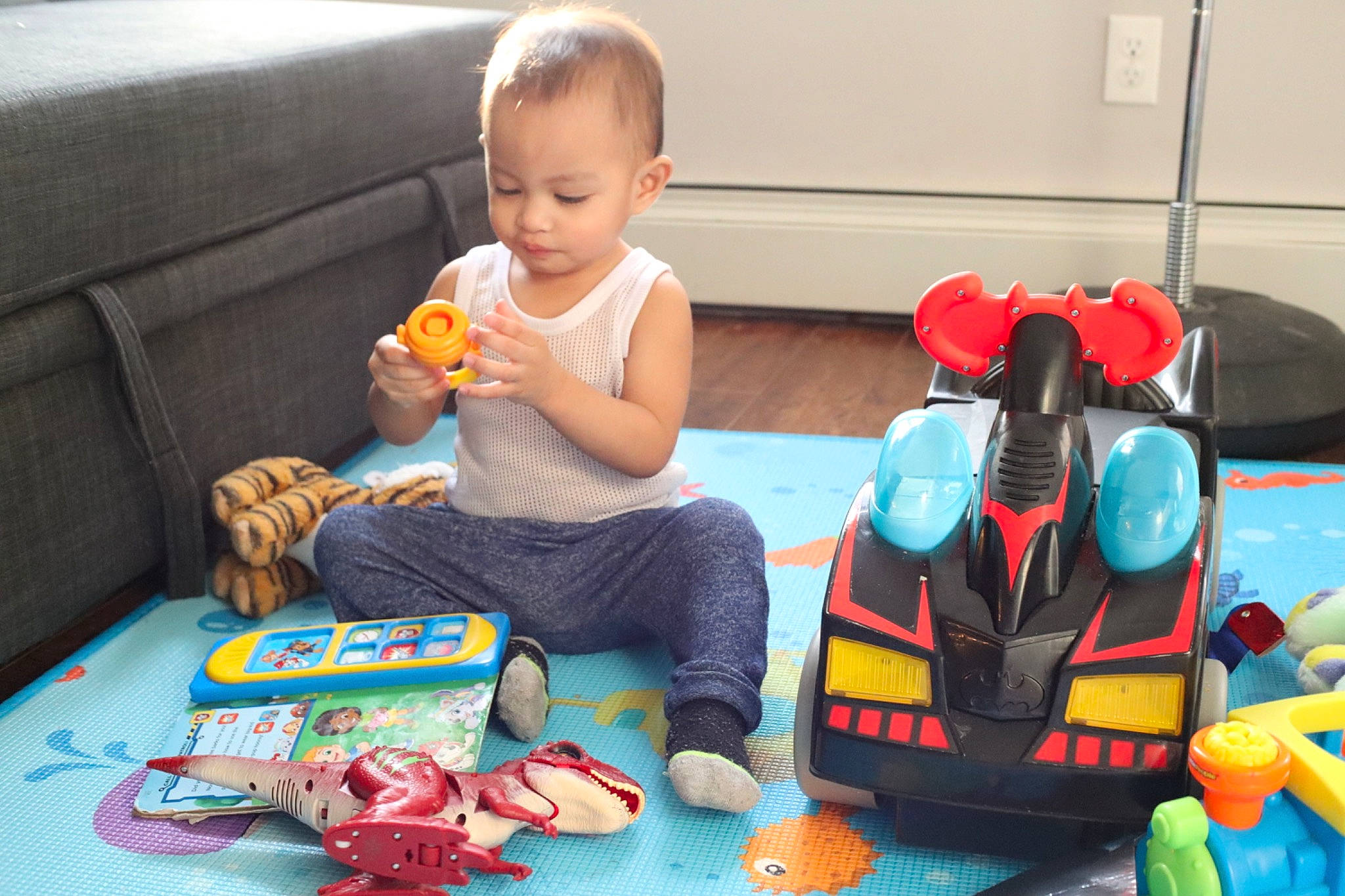 Ezekiel Fernando joined the competition — help win amazing prizes! baby, baby_playing_with_toys, baby_products, baby_toys, child, event, flooring, fun, leisure, party, person, play, recreation, room, sharing, sitting, stuffed_toy, toddler, toy, toy_vehicle