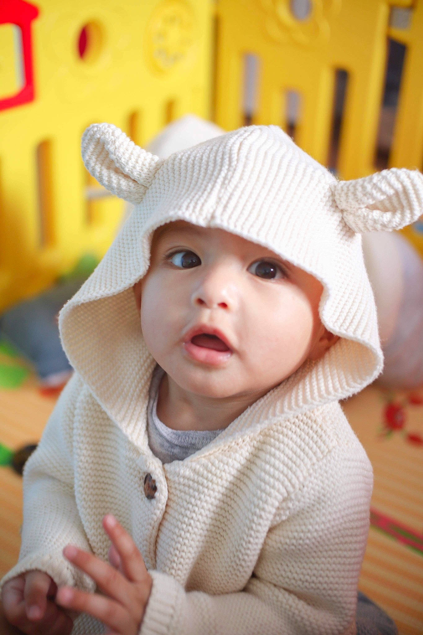 Emmanuel Franco is registered to the contest to win money with this photo: baby, baby_toddler_clothing, beanie, cap, cheek, child, eyelash, fashion_accessory, fun, fur, happy, hat, headgear, headwear, lip, outerwear, person, portrait_photography, skin, sleeve