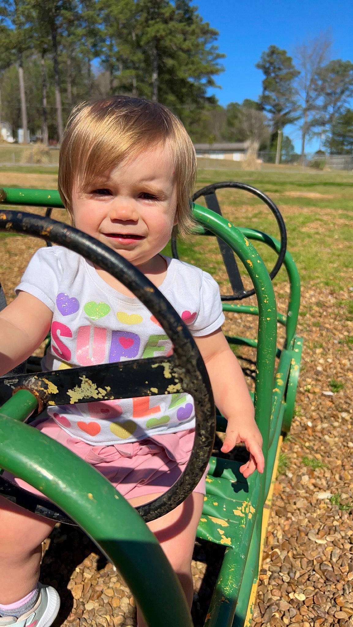 Mckinlee joined the competition — help win amazing prizes! baby, baby_toddler_clothing, child, city, fun, grass, green, happy, human_settlement, lawn, leisure, people_in_nature, person, plant, play, recreation, sitting, sky, summer, toddler