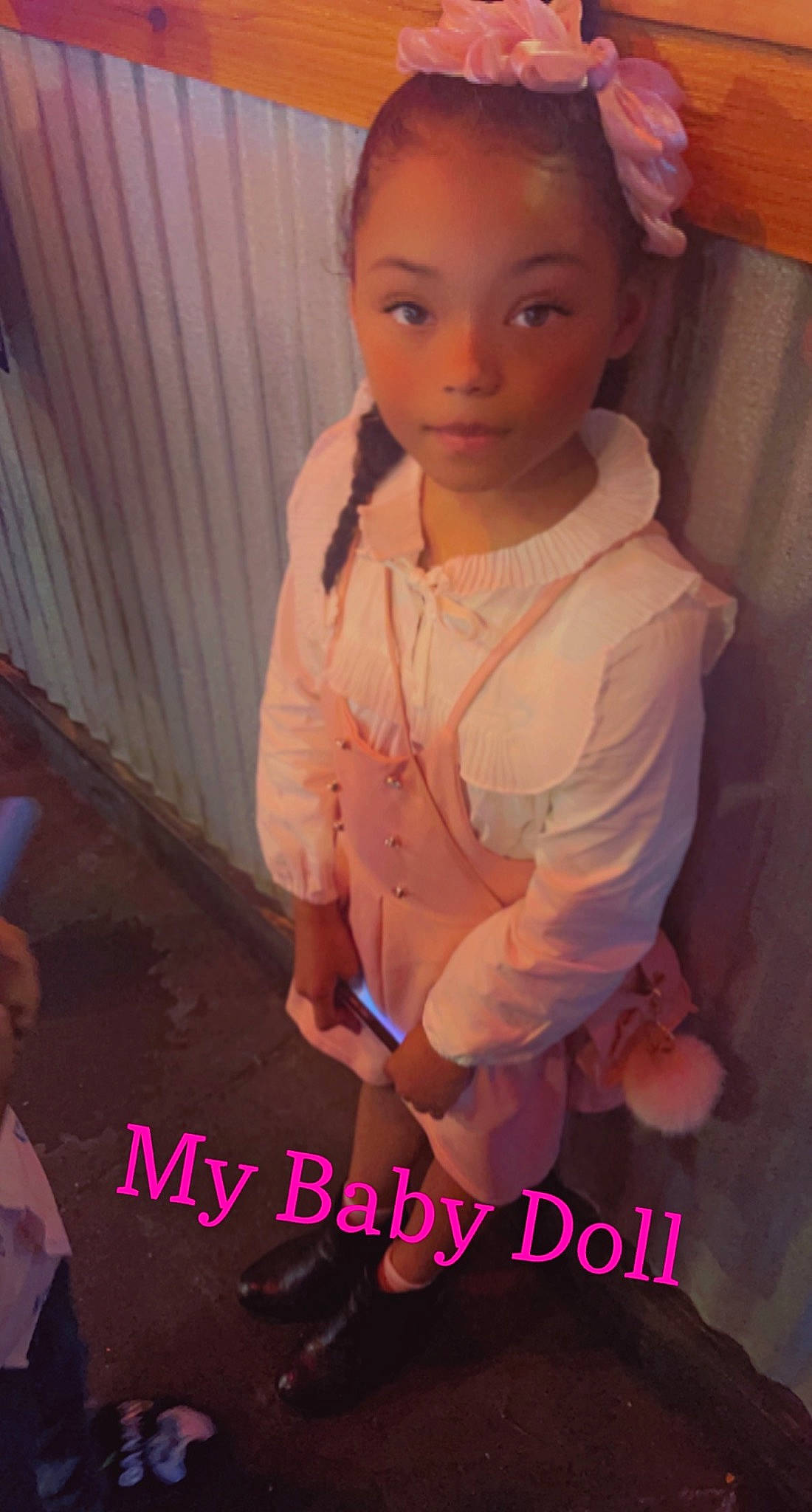 Alana joined the competition — help win amazing prizes! baby_toddler_clothing, cheek, child, eyelash, fashion_accessory, flash_photography, fun, happy, headpiece, iris, jewellery, lip, magenta, person, pink, room, sitting, skin, sleeve, thigh