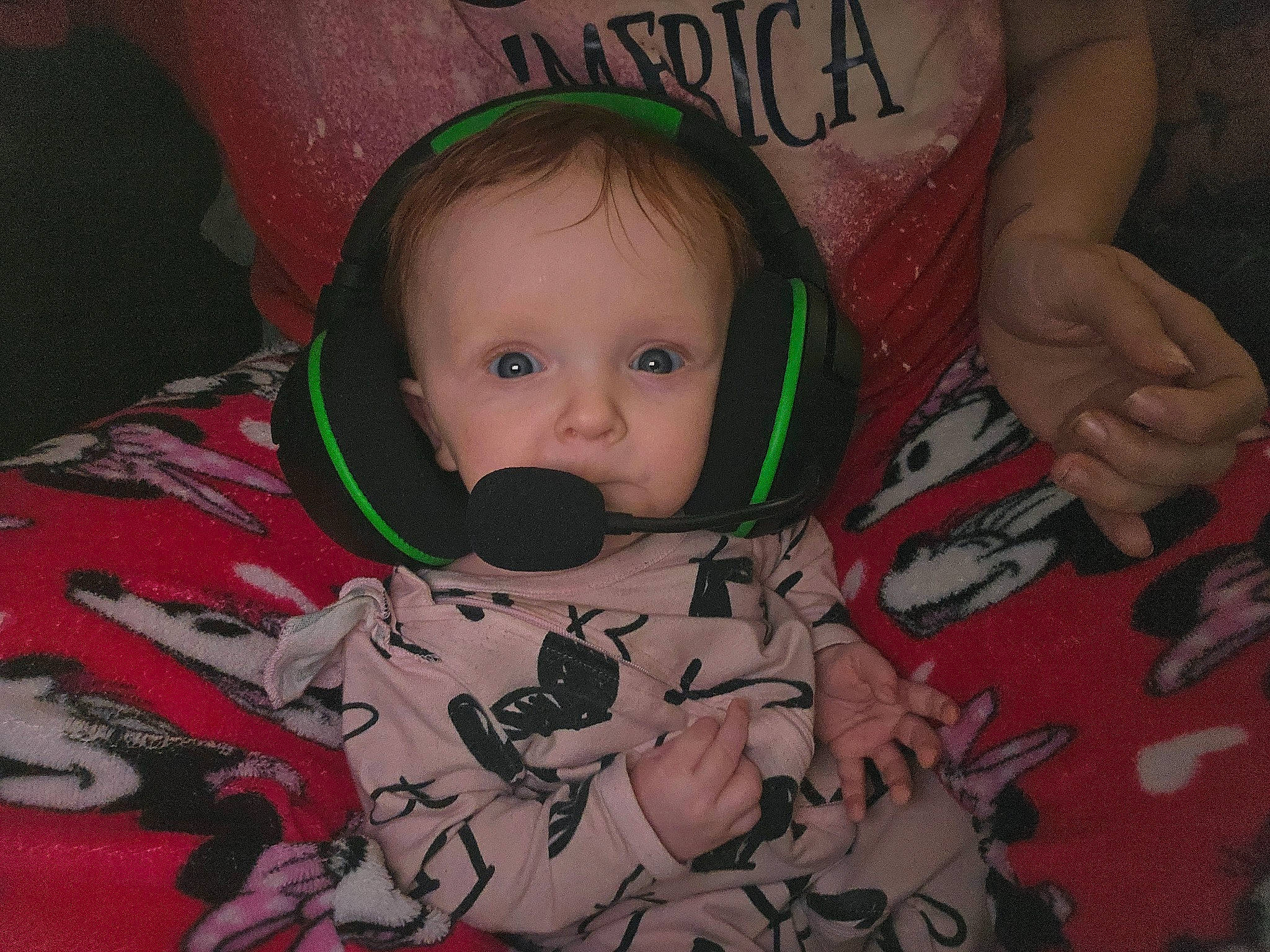 Heavenly is registered to the contest to win money with this photo: baby, baby_toddler_clothing, cheek, child, eye, eyebrow, eyelash, facial_expression, finger, happy, human_body, iris, lip, mouth, nose, pattern, person, skin, sleeve, textile