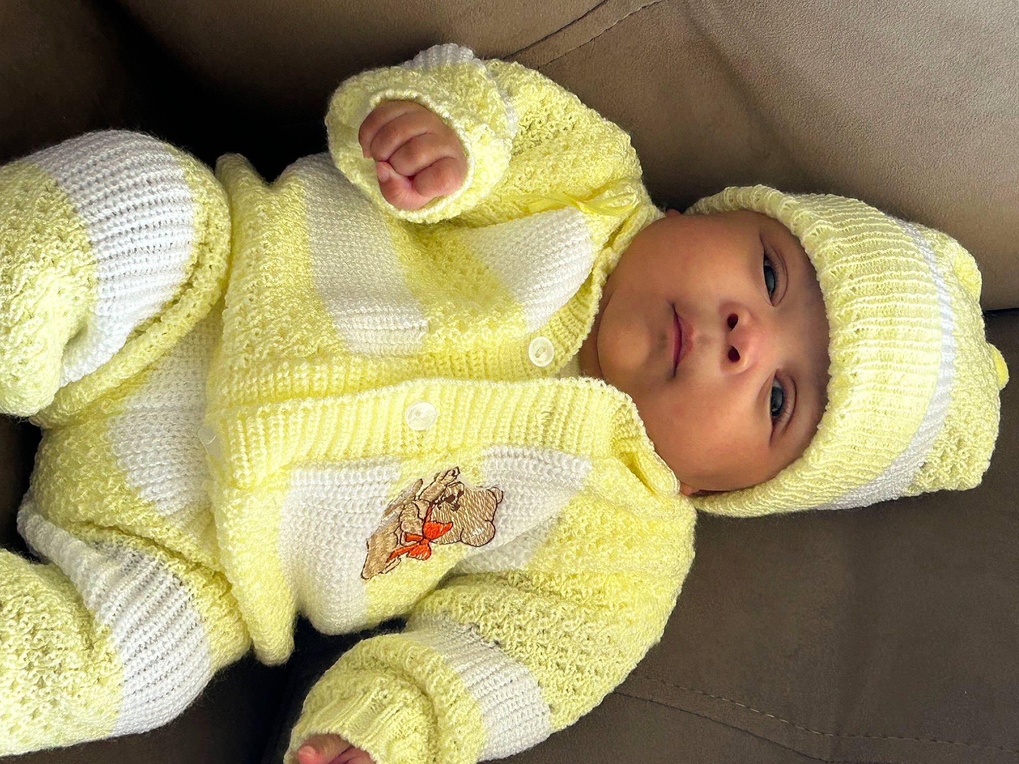 Rhylee joined the competition — help win amazing prizes! baby, baby_sleeping, baby_toddler_clothing, cheek, comfort, eye, finger, head, headgear, headwear, human_body, linens, mammal, nose, person, product, skin, textile, toddler, tree